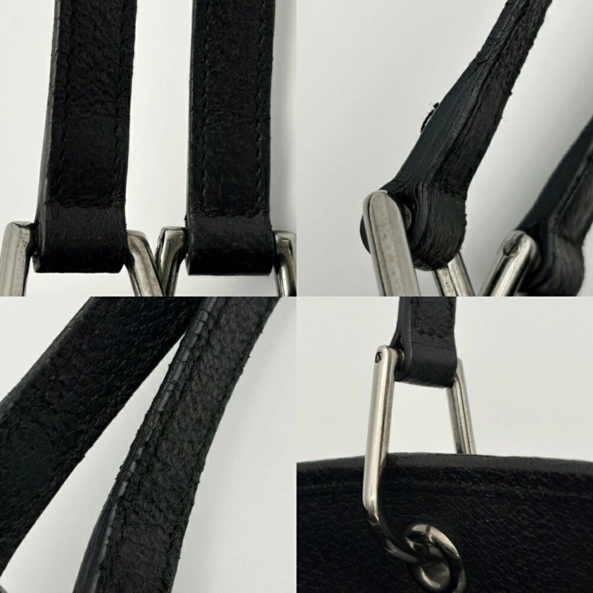 Gucci Gg Canvas Black Gg Canvas Leather Tote Bag (Pre-Owned)