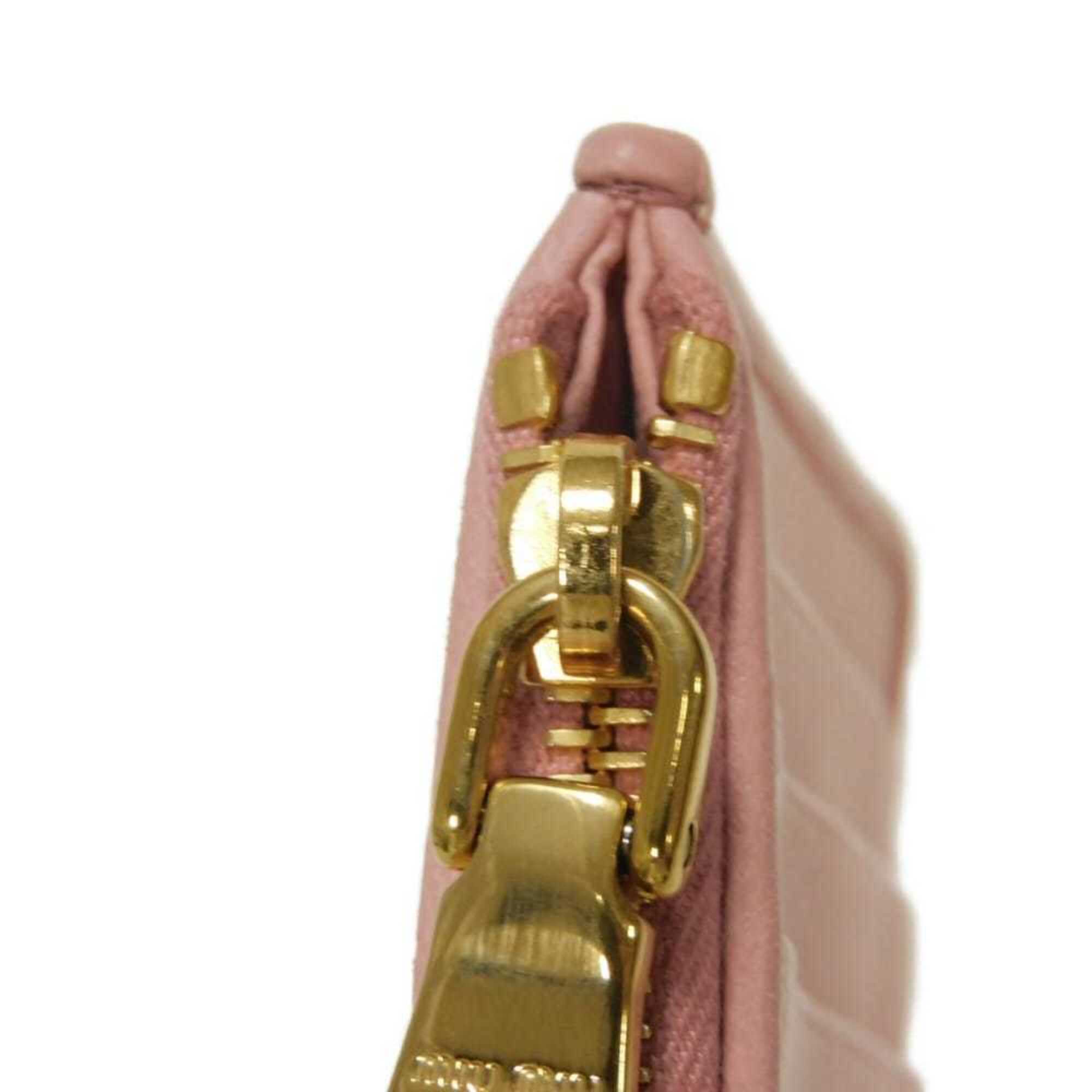 Miu Miu Pink Leather Coin Purse/Coin Case (Pre-Owned)