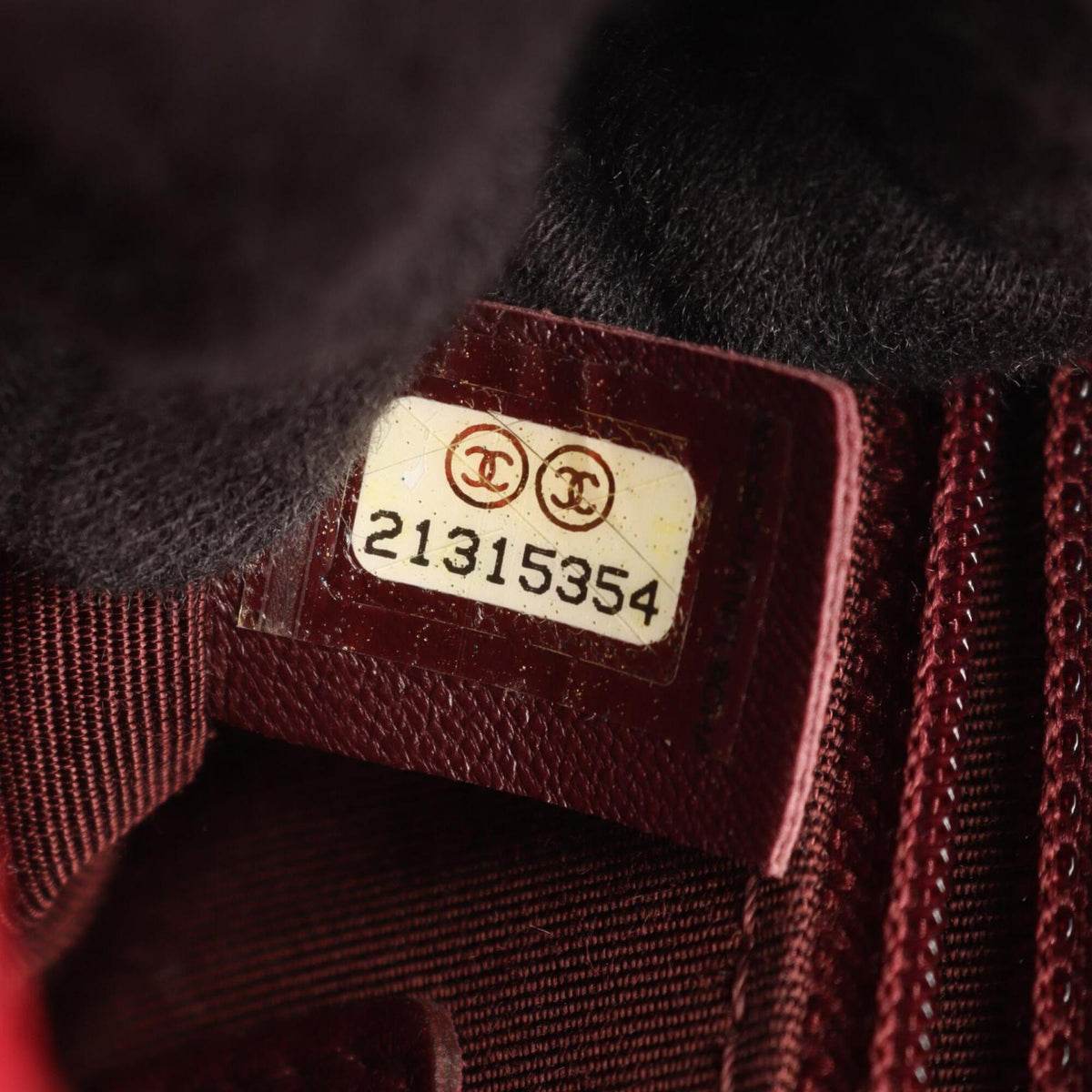 Chanel Red Color Leather Wool Handbag Shoulder Bag (Pre-Owned)