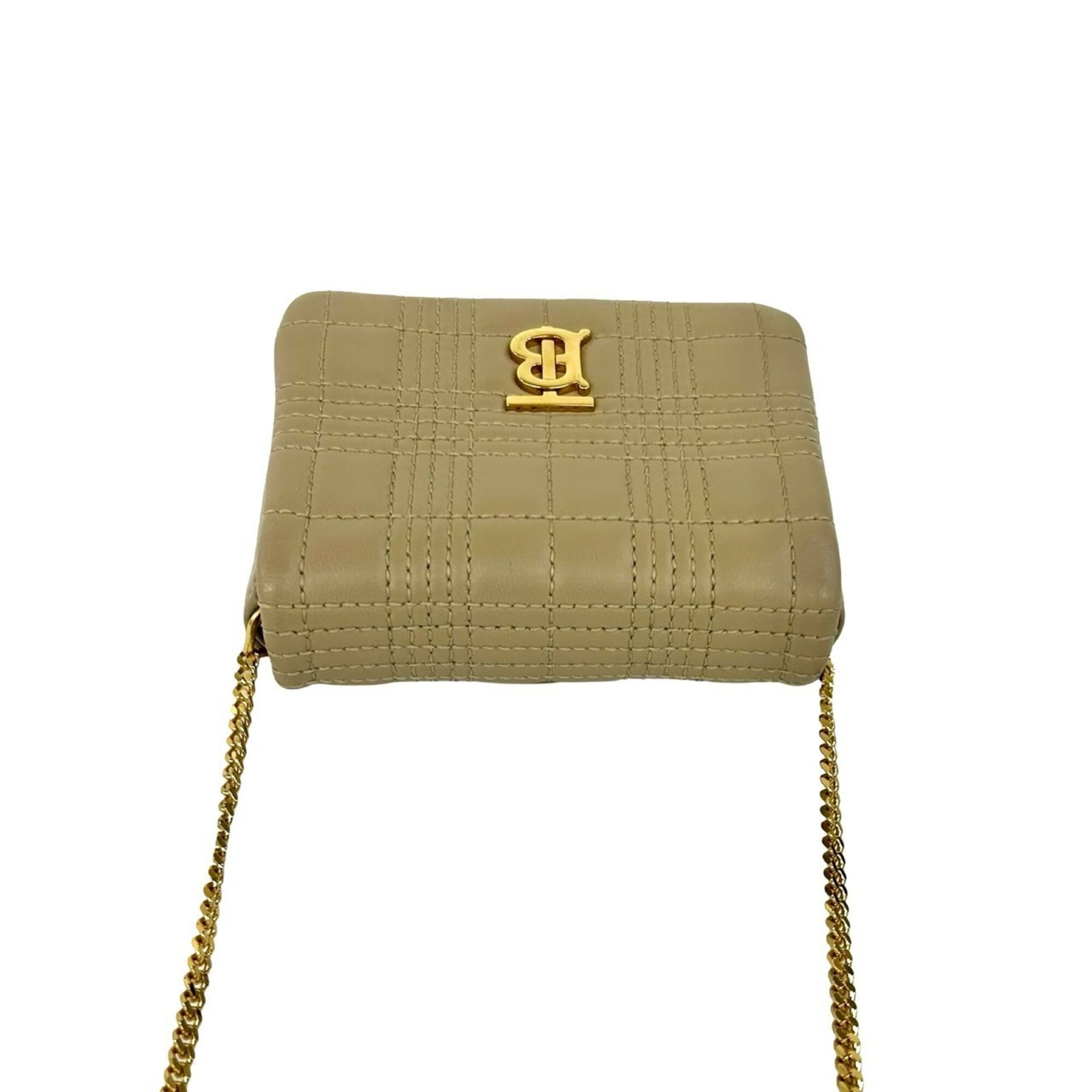 Burberry Beige Leather Pochette Shoulder Bag (Pre-Owned)