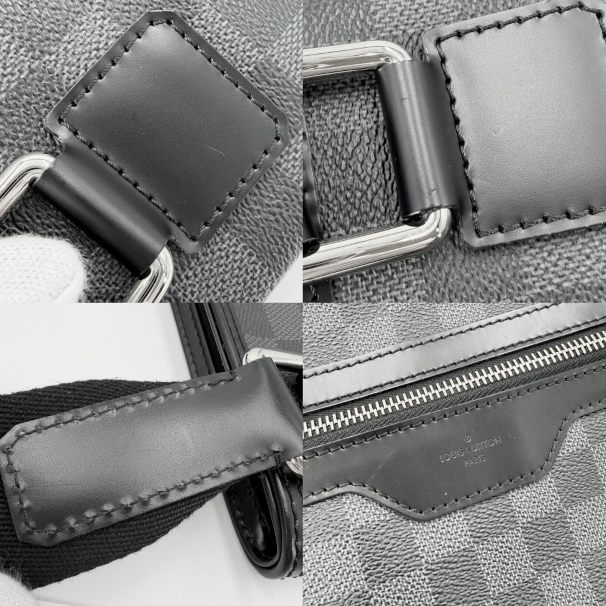 Louis Vuitton Black Damier Graphite Damier Graphite Shoulder Bag (Pre-Owned)