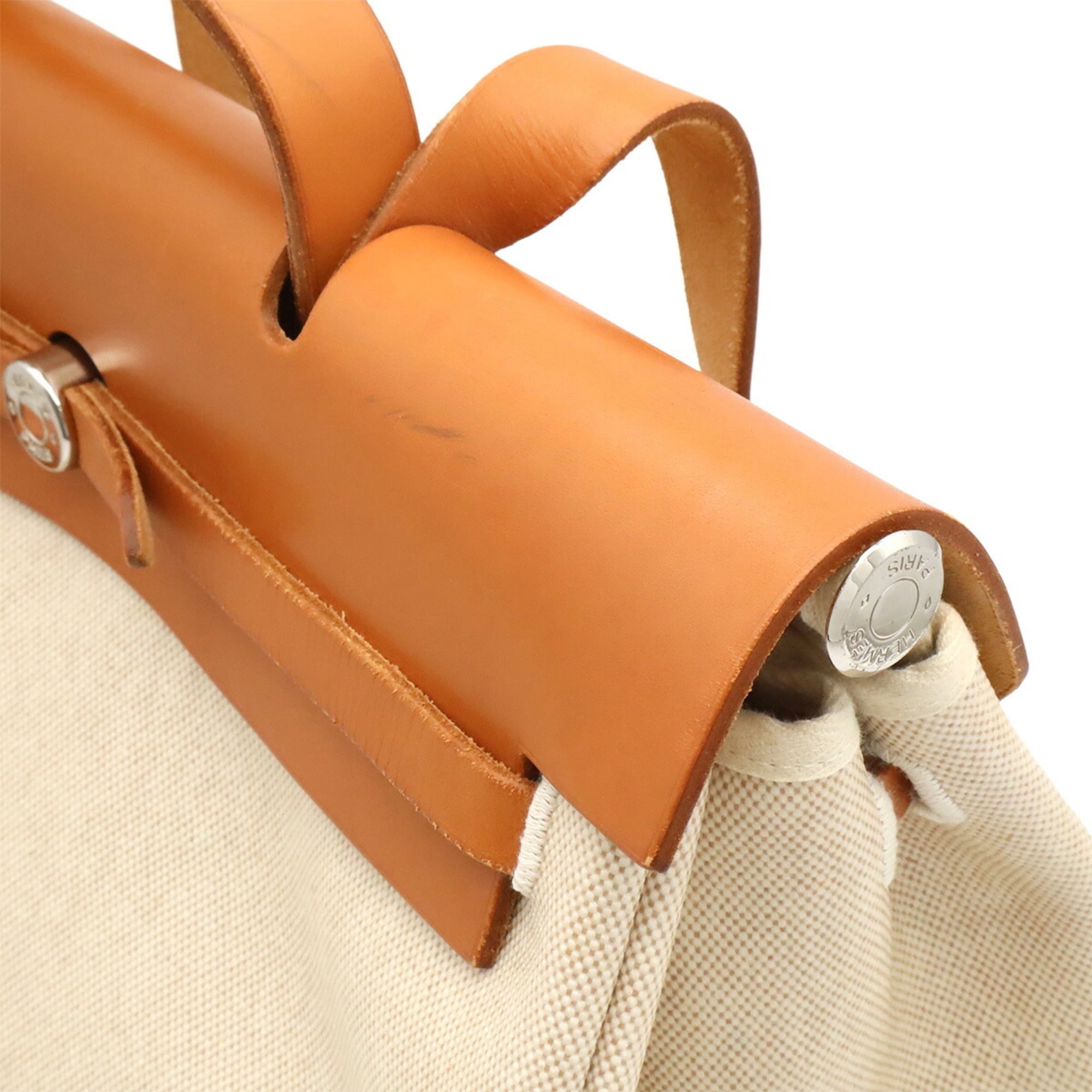 Hermes Natural Toile H Handbag Shoulder Bag (Pre-Owned)