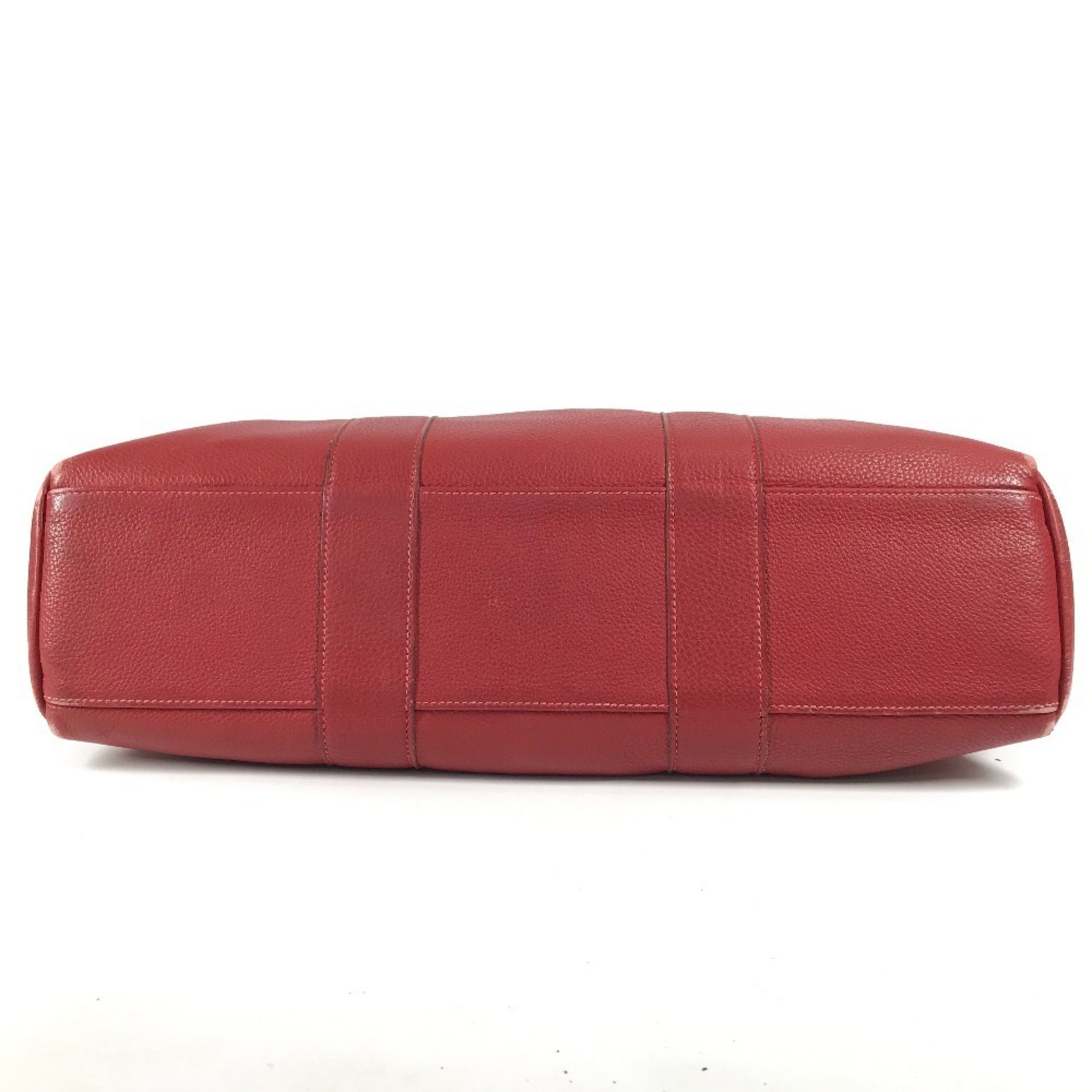 Hermes Fourre Tout Red Color Leather Handbag Tote Bag (Pre-Owned)