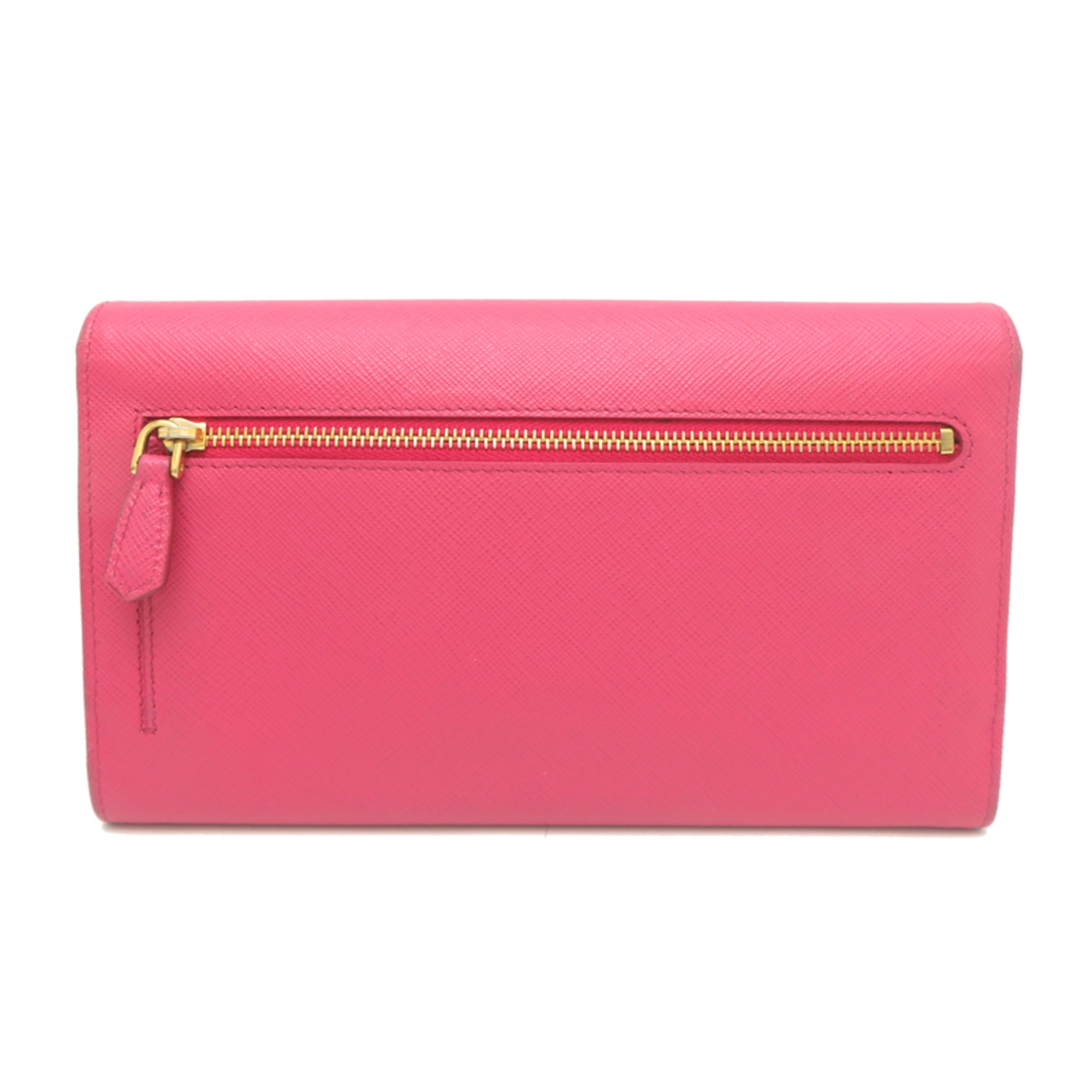 Prada Pink Leather Wallet (Bi-Fold) (Pre-Owned)