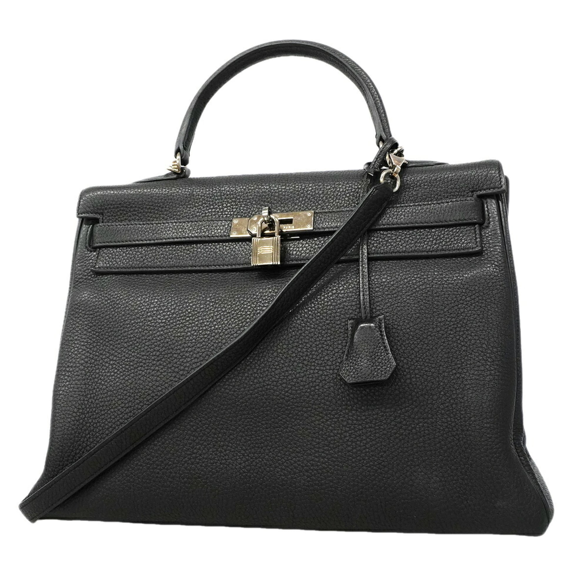 Hermes Black Togo Leather Handbag (Pre-Owned)
