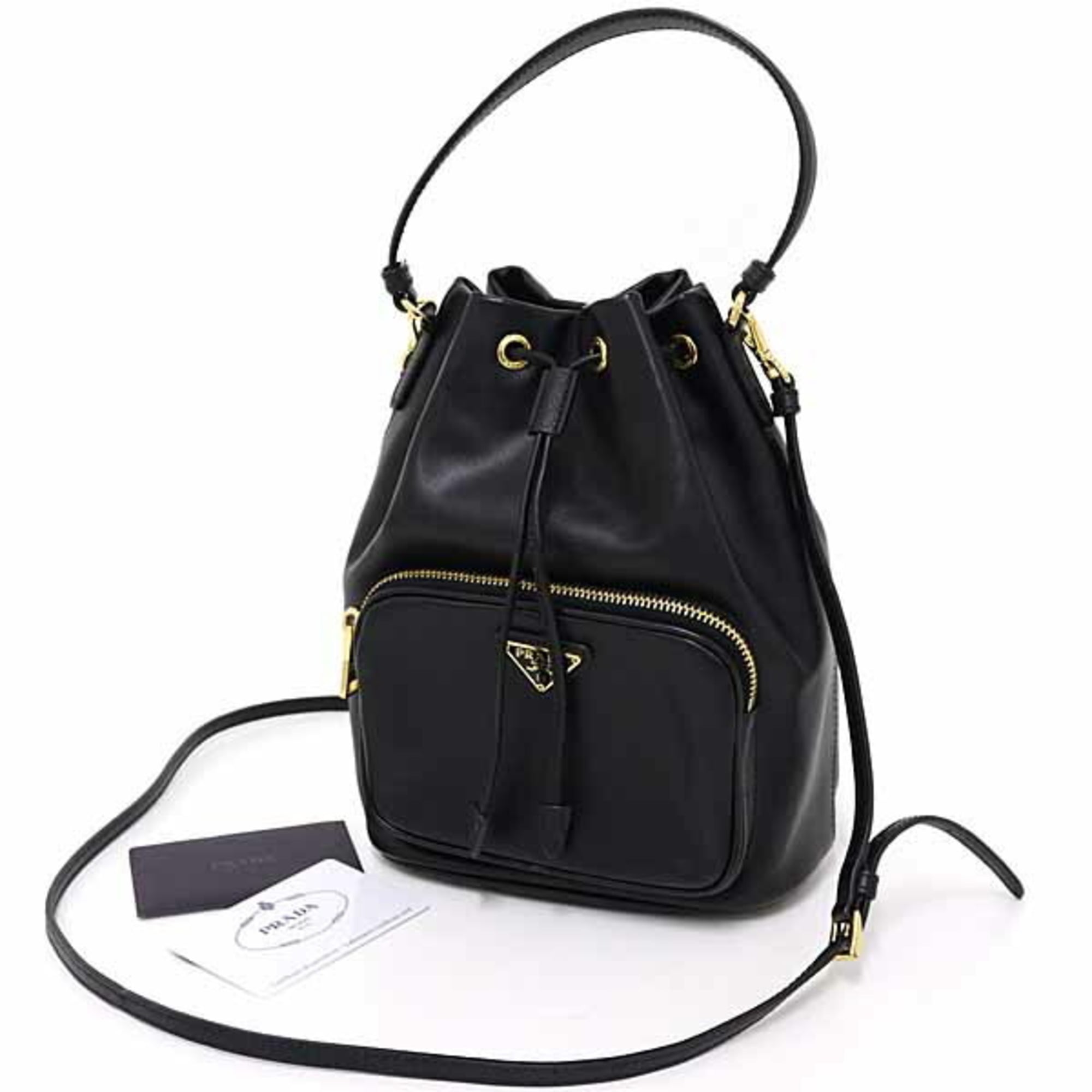 Prada Black Nero Leather Baguette Bag (Pre-Owned)