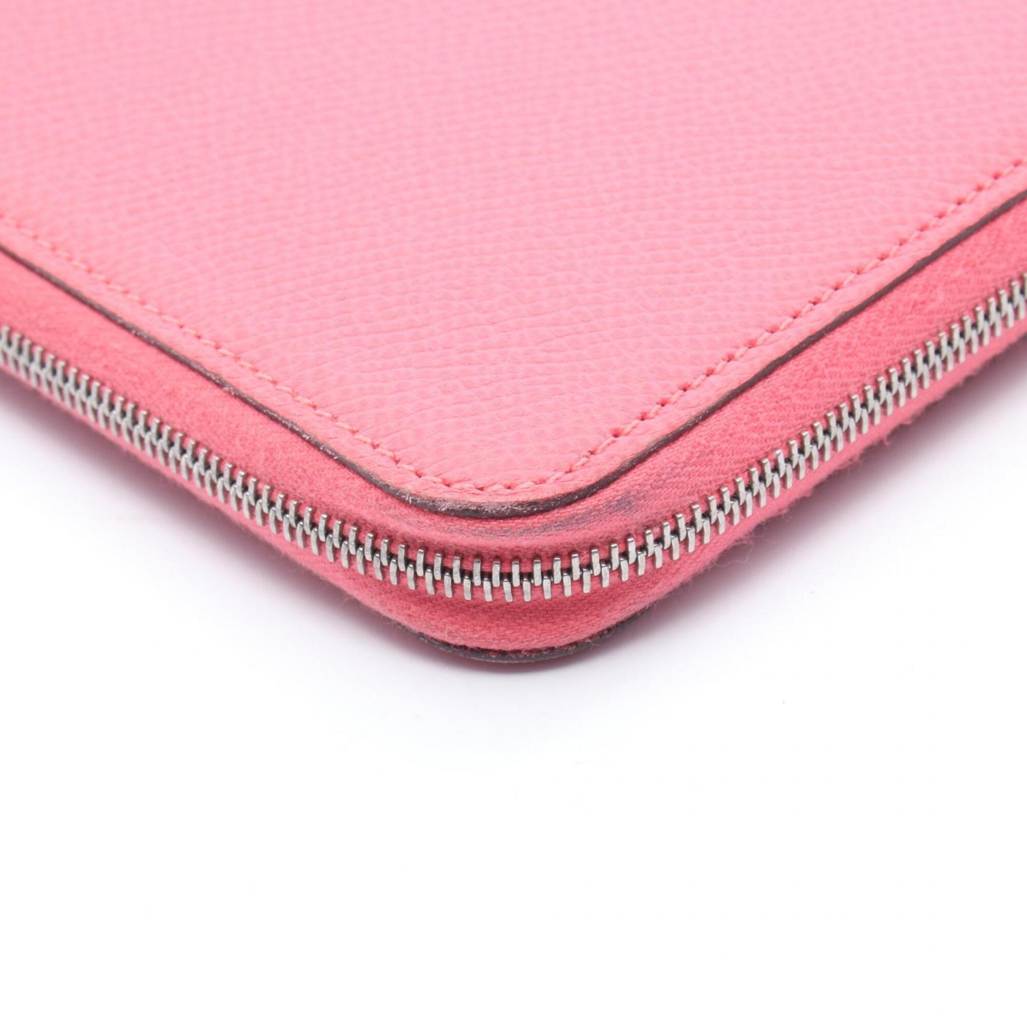 Hermes Pink Rose Azalee Epsom Leather Leather Long Wallet (Bi-Fold) (Pre-Owned)