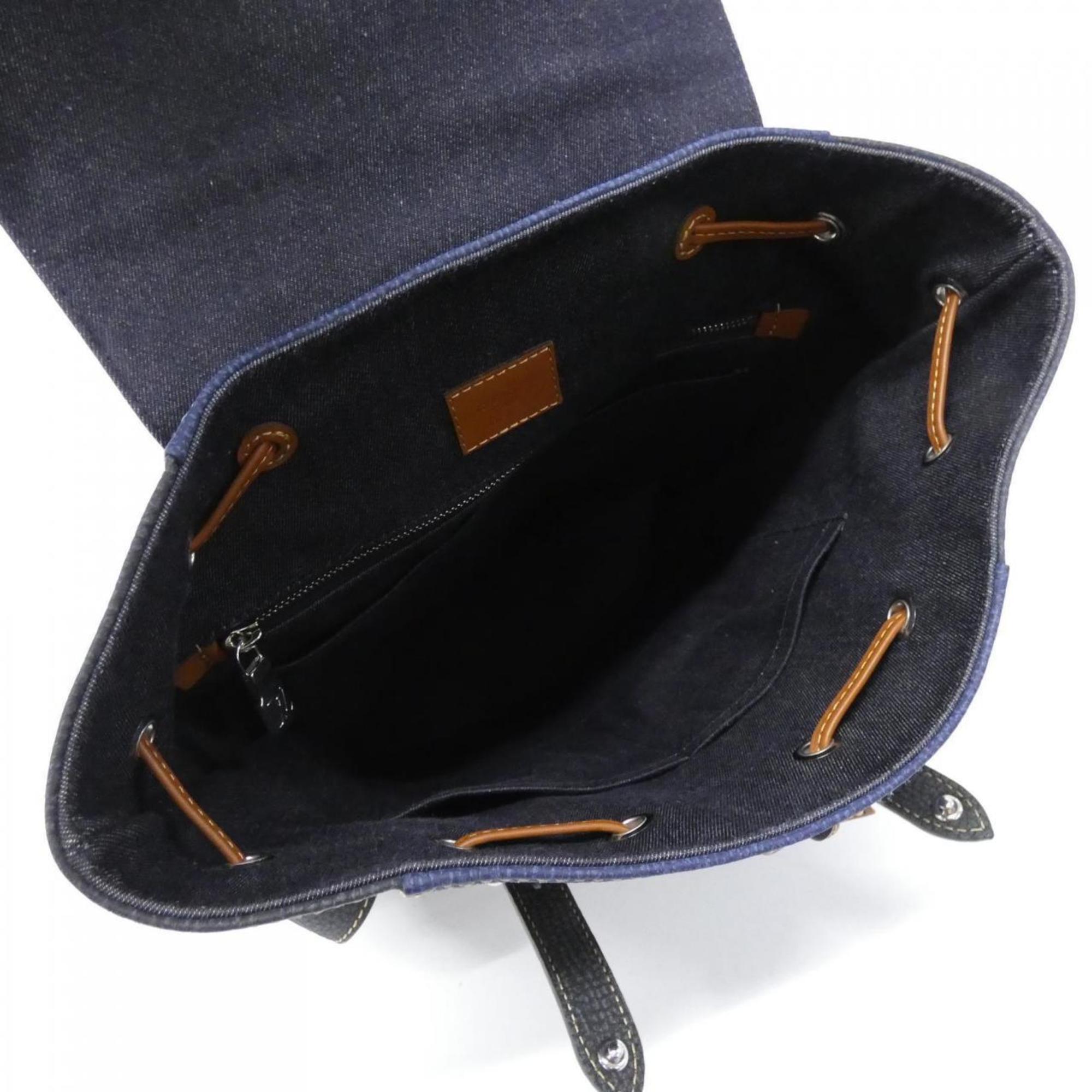 Louis Vuitton Blue Leather Backpack (Pre-Owned)