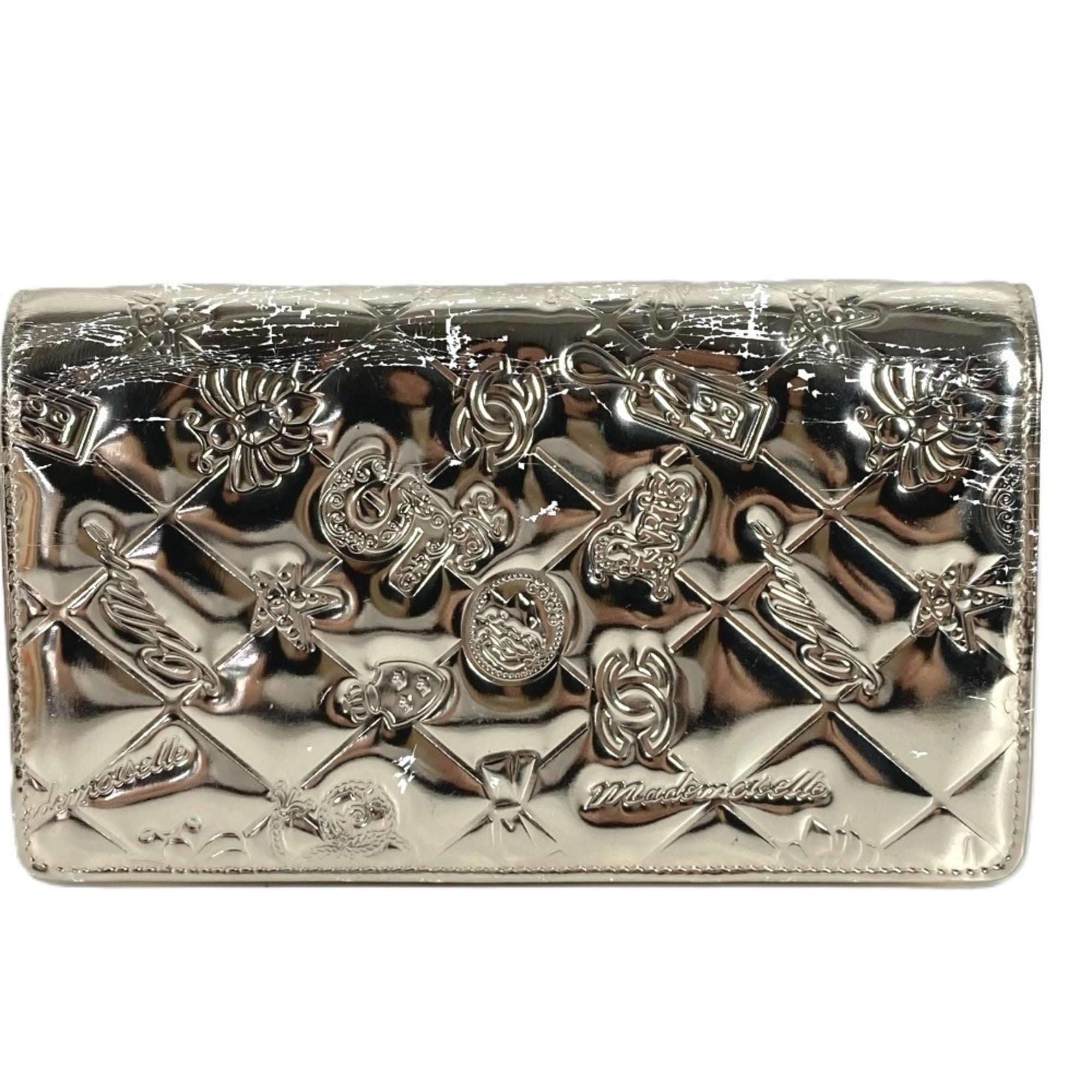 Chanel Gold Leather Long Wallet (Bi-Fold) (Pre-Owned)