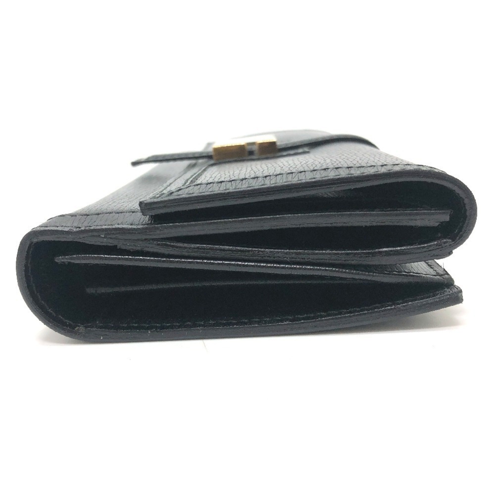 Gucci Black Leather Long Wallet (Bi-Fold) (Pre-Owned)