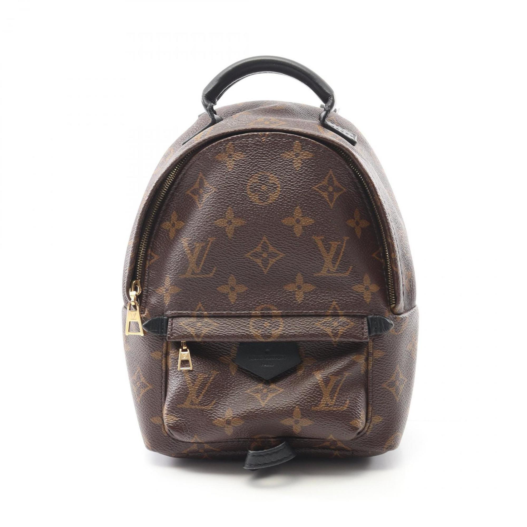 Louis Vuitton Black Brown Monogram Coated Canvas Backpack (Pre-Owned)
