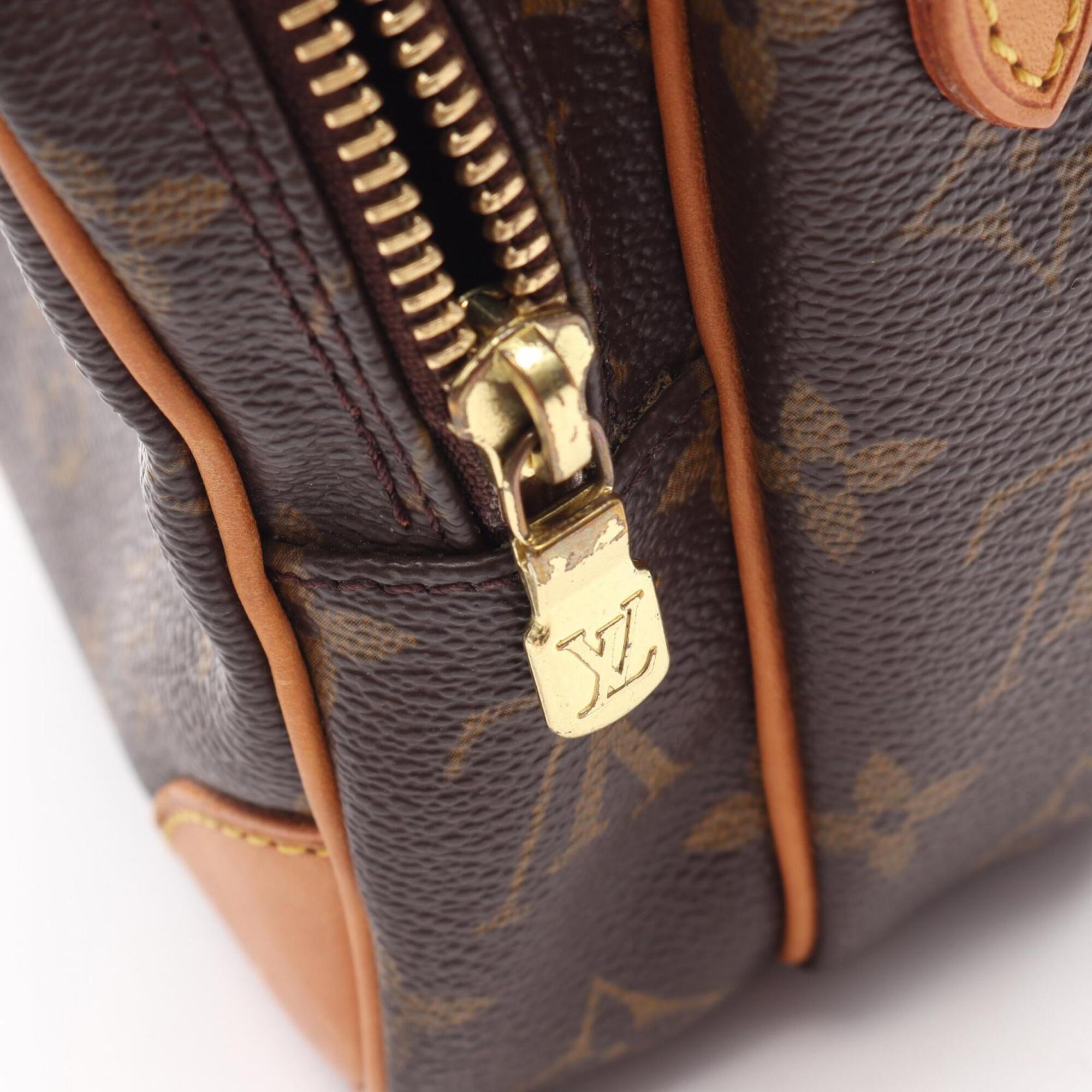 Louis Vuitton Brown Coated Canvas Pvc Monogram Leather Handbag Shoulder Bag (Pre-Owned)