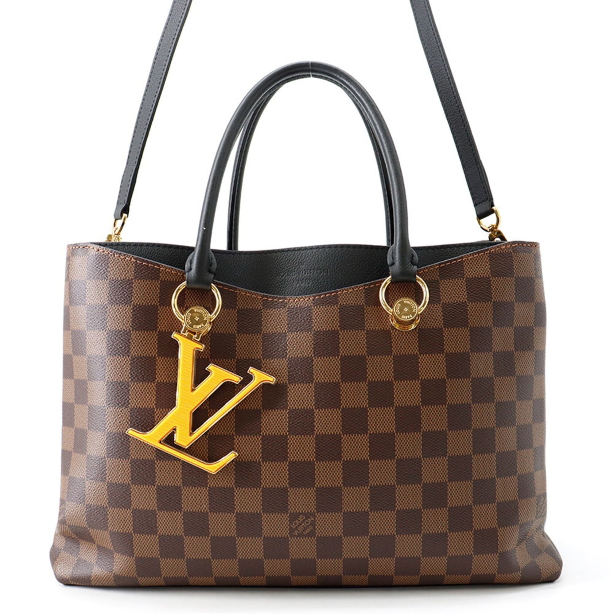 Louis Vuitton Damier Damier Canvas Ebene Noir Handbag Shoulder Bag (Pre-Owned)