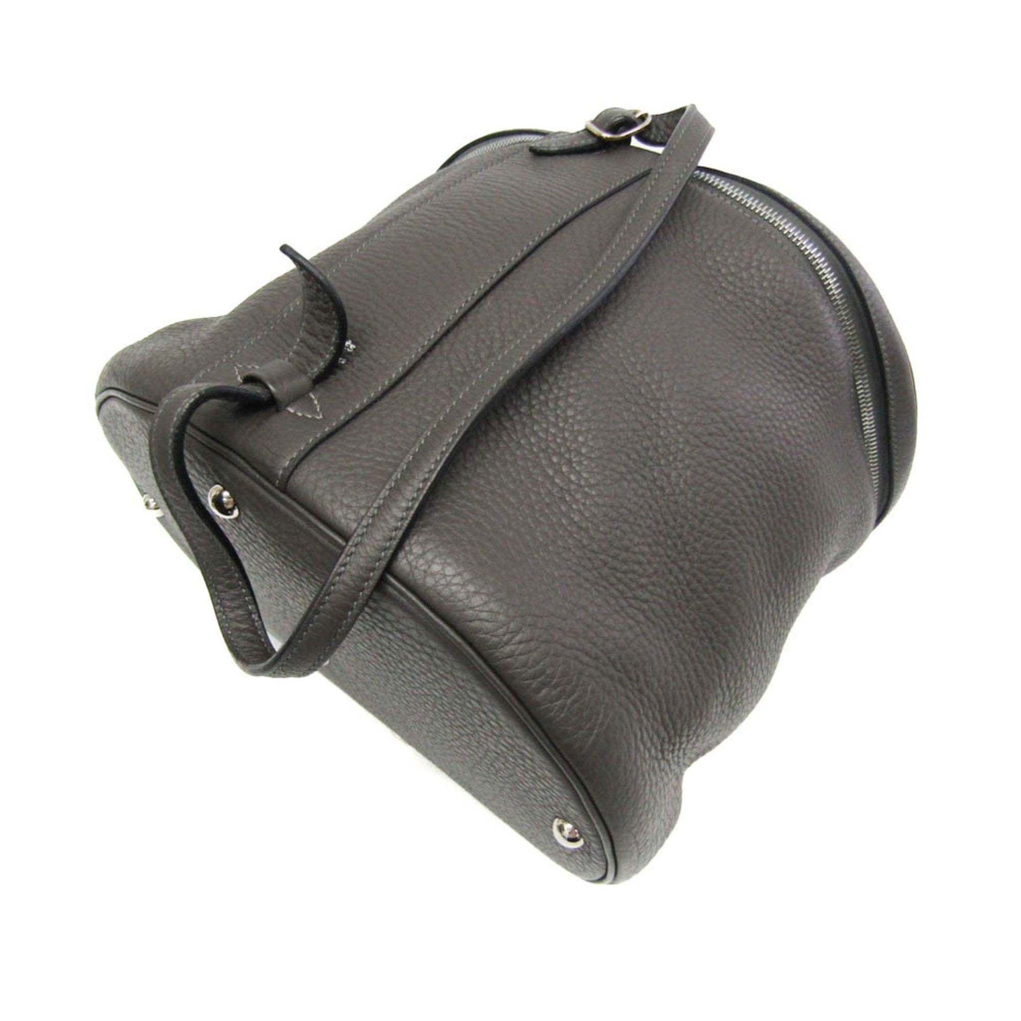 Hermes Intercity Etain Taurillon Clemence Leather Handbag Vanity Bag (Pre-Owned)