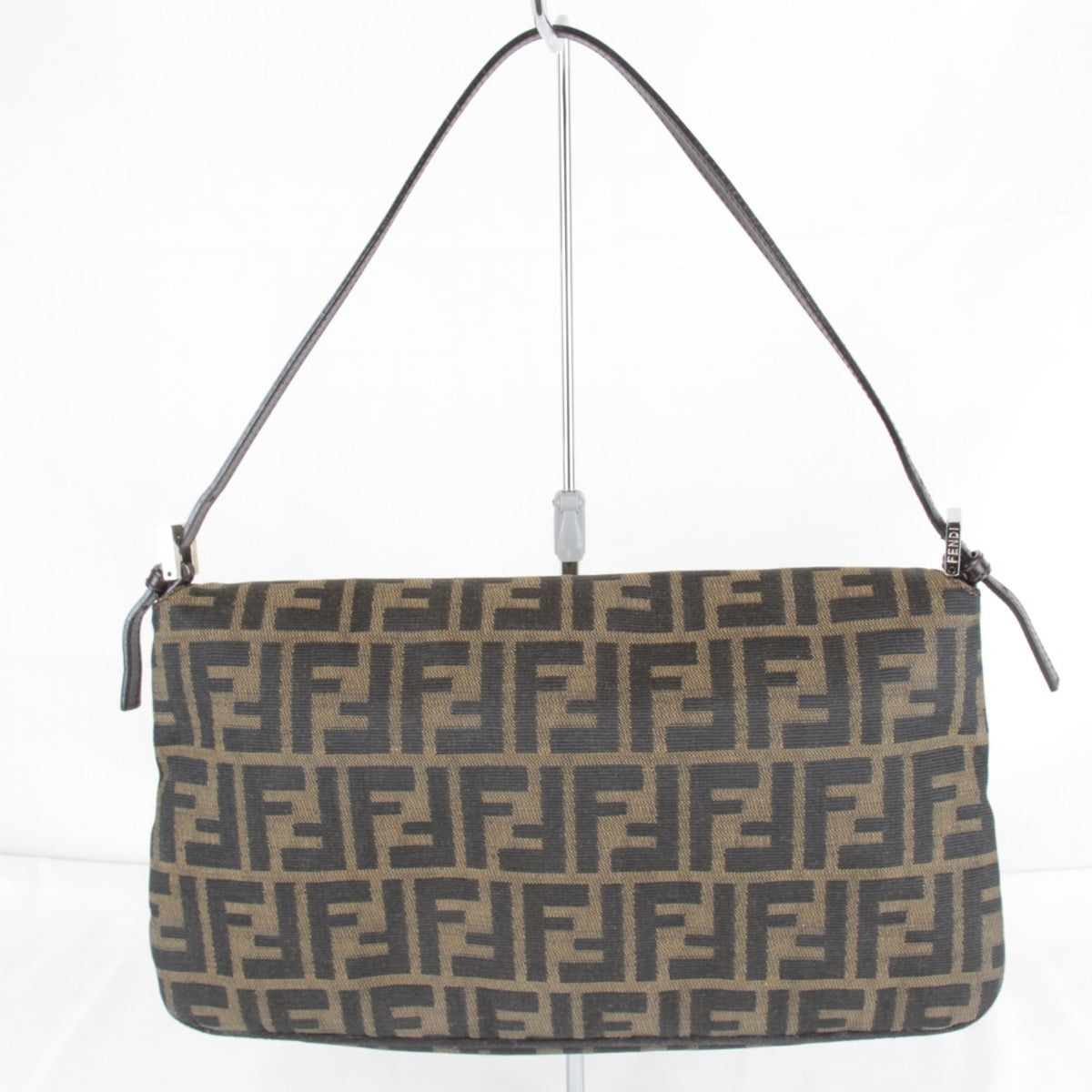 Fendi Brown Khaki Canvas Shoulder Bag (Pre-Owned)