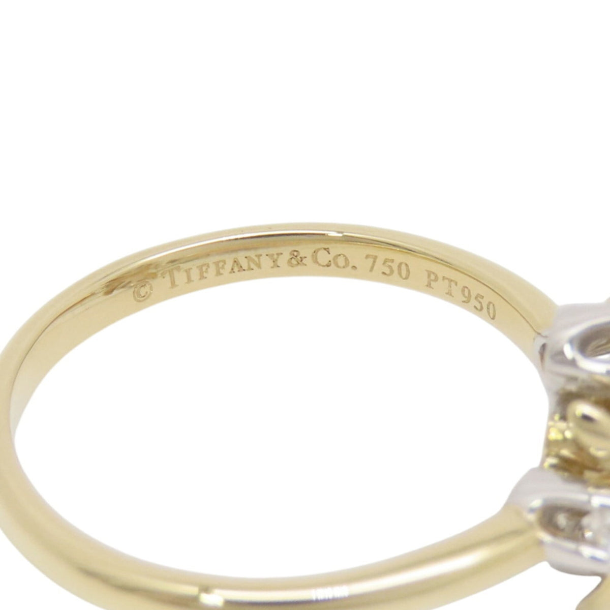 Tiffany Gold Silver Yellow Gold (18K) Platinum 950 Anniversary Ring (Pre-Owned)