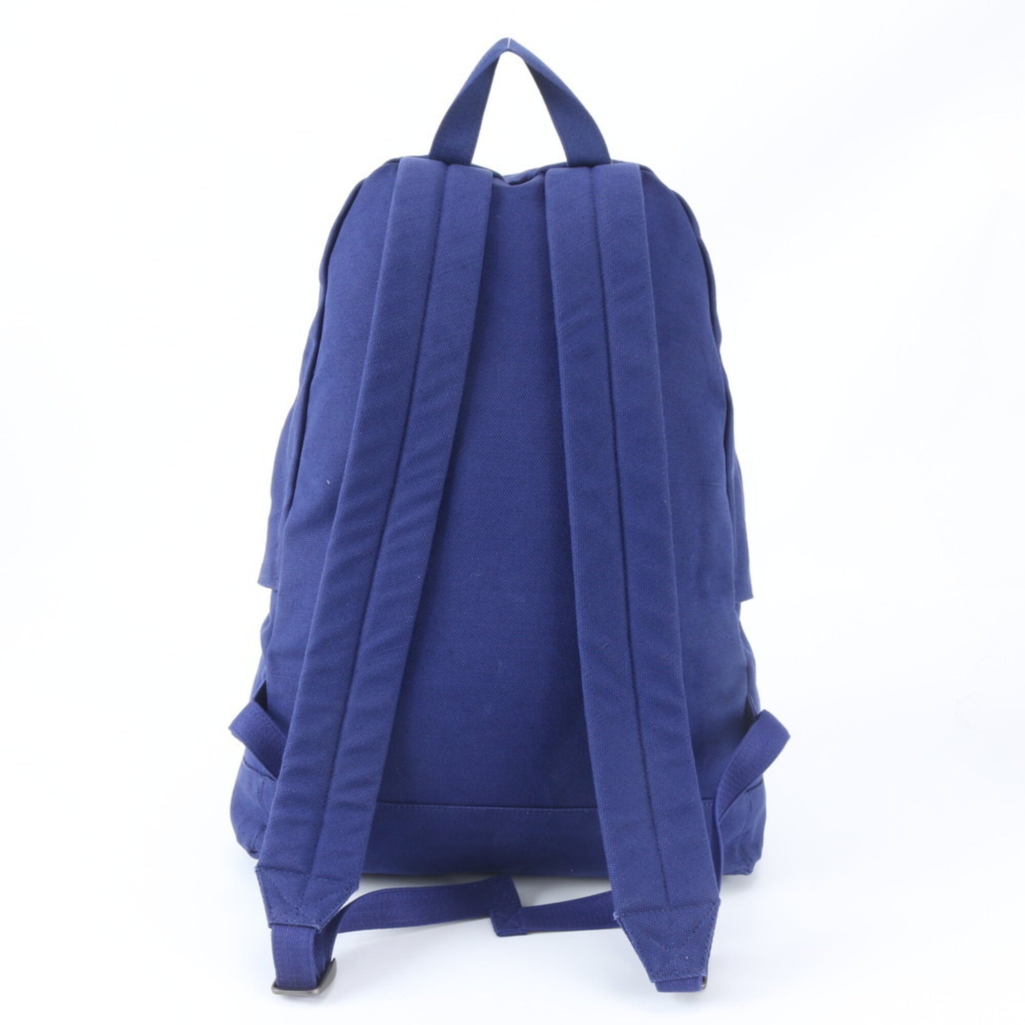 Balenciaga Blue Leather Canvas Backpack Handbag (Pre-Owned)