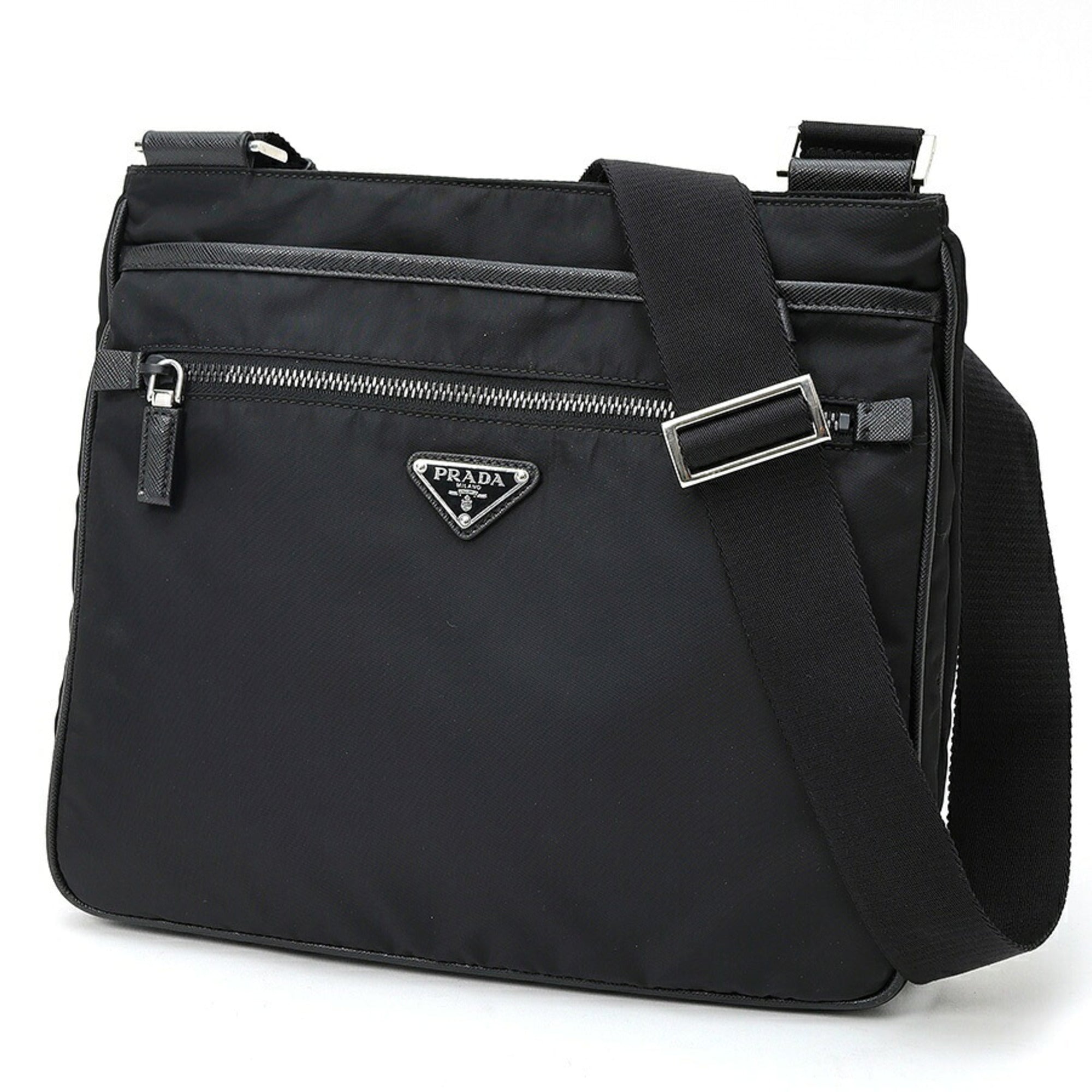 Prada Black Nylon Fabric Shoulder Bag (Pre-Owned)