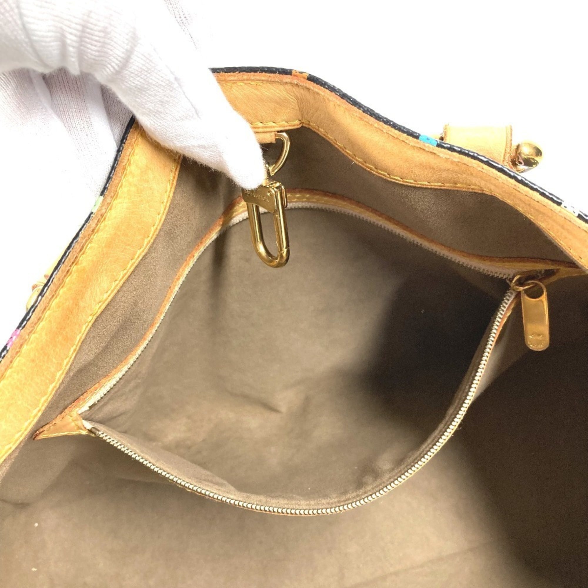 Louis Vuitton Black Multi-Color Noir Monogram Multicolore Canvas Shoulder Bag Tote Bag (Pre-Owned)