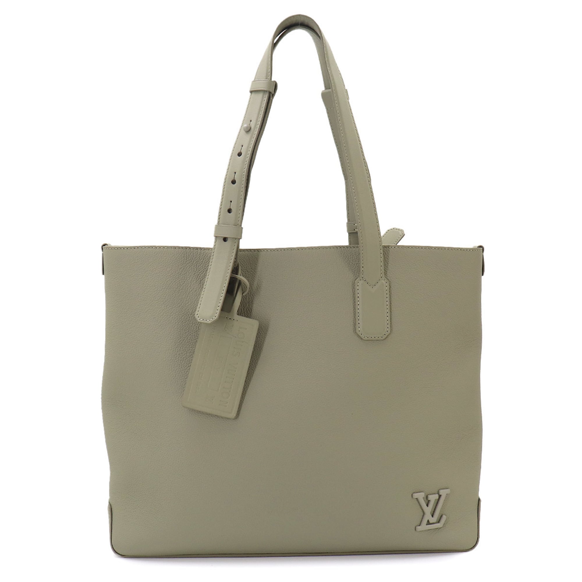 Louis Vuitton Silver Leather Tote Bag (Pre-Owned)