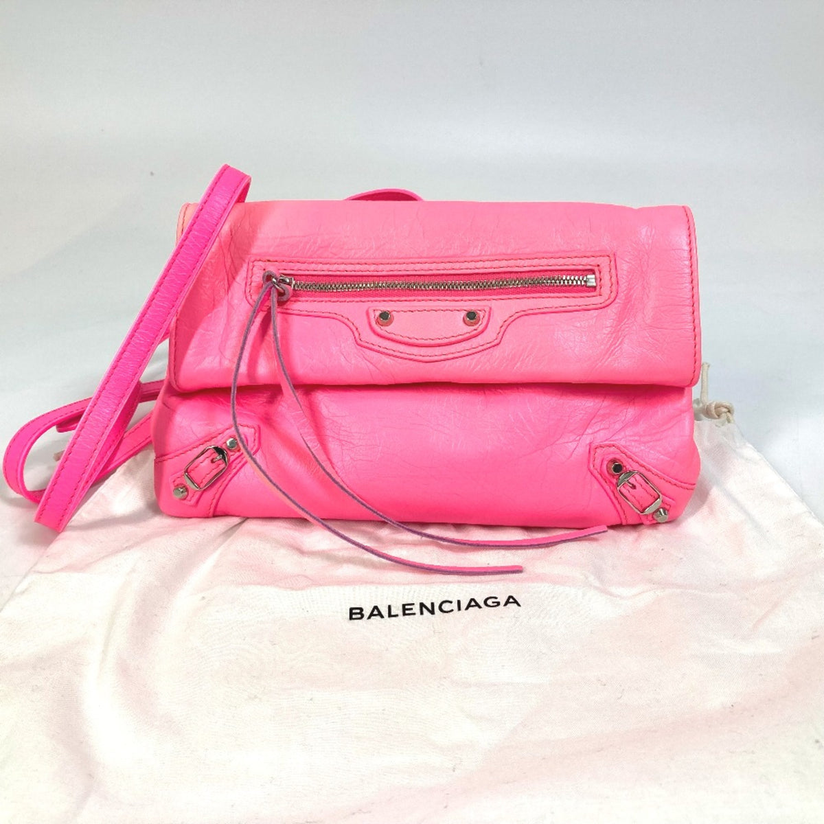 Balenciaga Pink Leather Clutch Bag (Pre-Owned)
