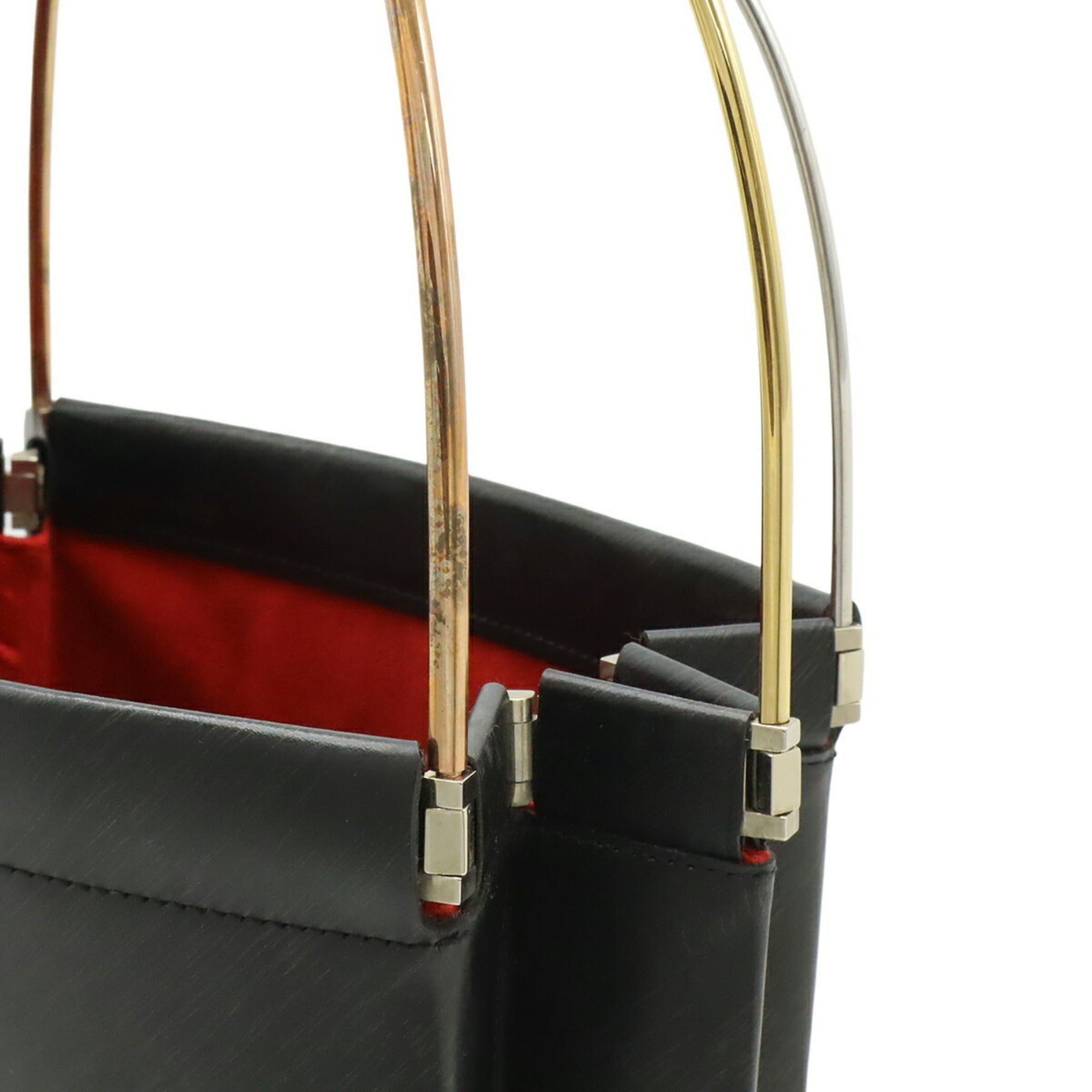 Cartier Black Urethane Leather Handbag (Pre-Owned)
