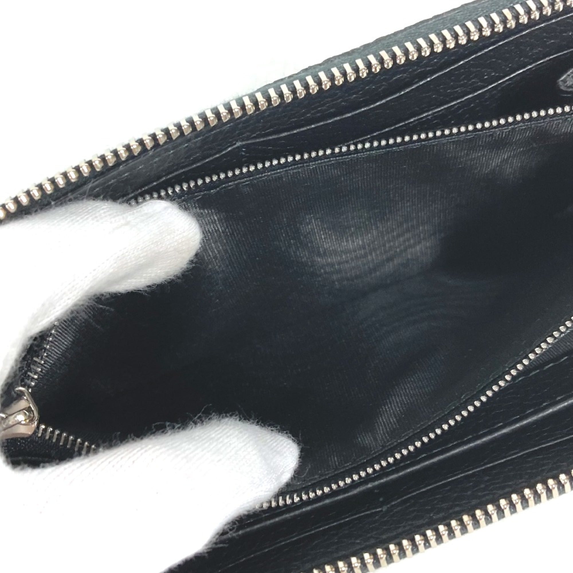 Gucci Black Leather Long Wallet (Bi-Fold) (Pre-Owned)