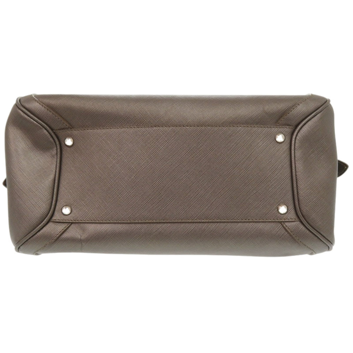 Salvatore Ferragamo Gray Leather Boston Bag Handbag (Pre-Owned)