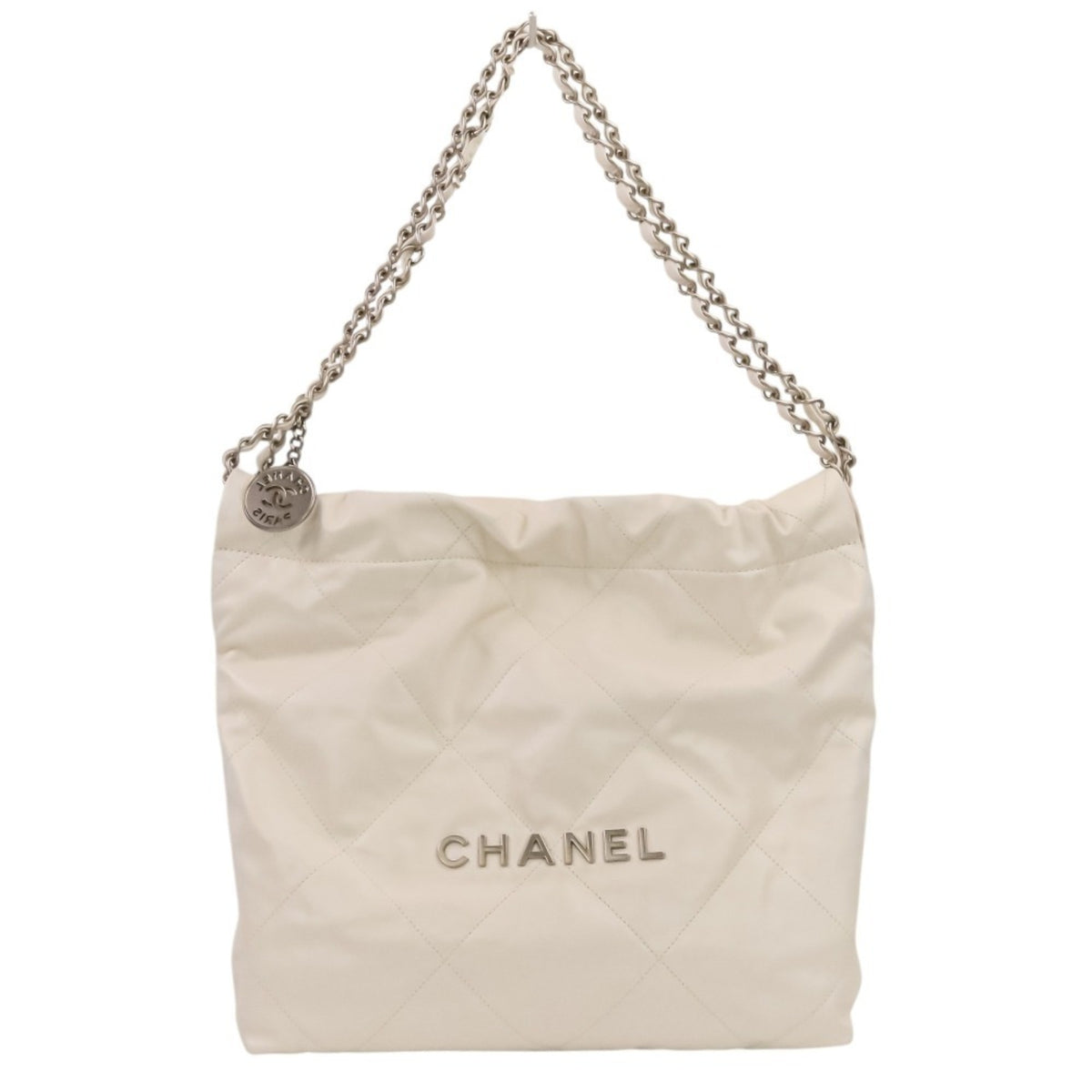 Chanel White Leather Shoulder Bag (Pre-Owned)