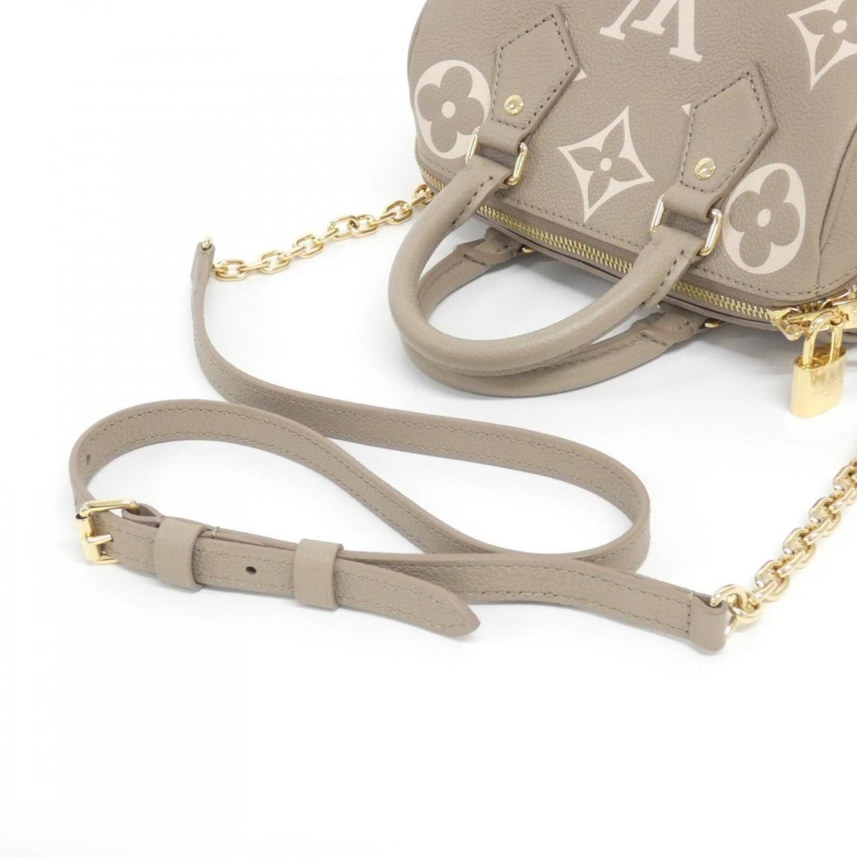 Louis Vuitton Monogram Empreinte Tourterelle Leather Boston Bag (Pre-Owned)