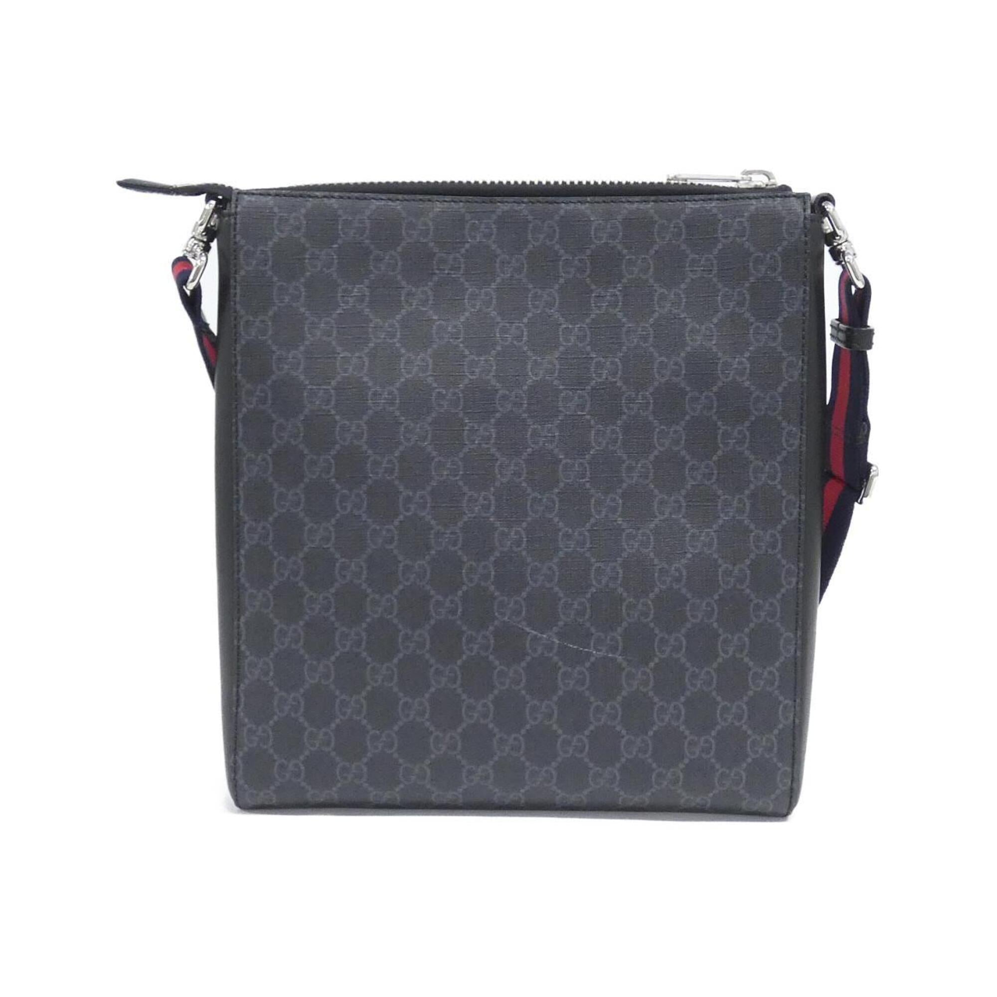 Gucci Black Gray Gg Supreme Shoulder Bag (Pre-Owned)