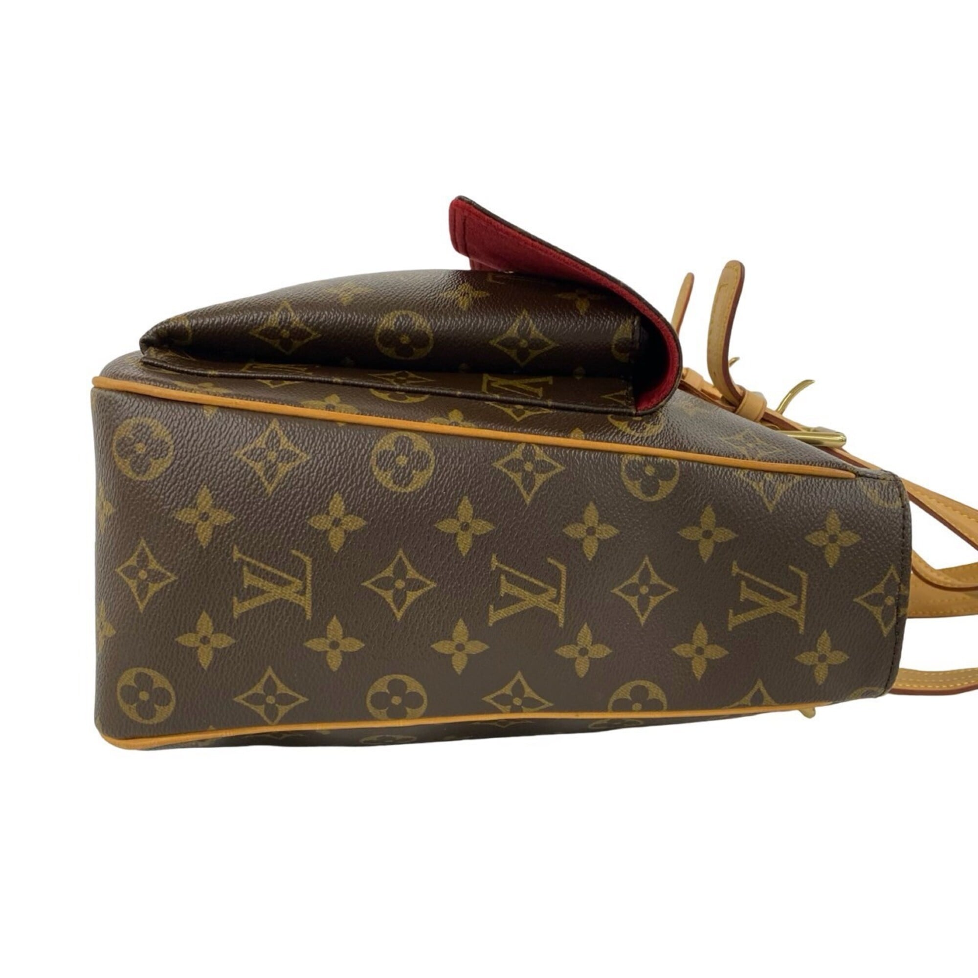 Louis Vuitton Brown Leather Pvc Handbag Tote Bag (Pre-Owned)