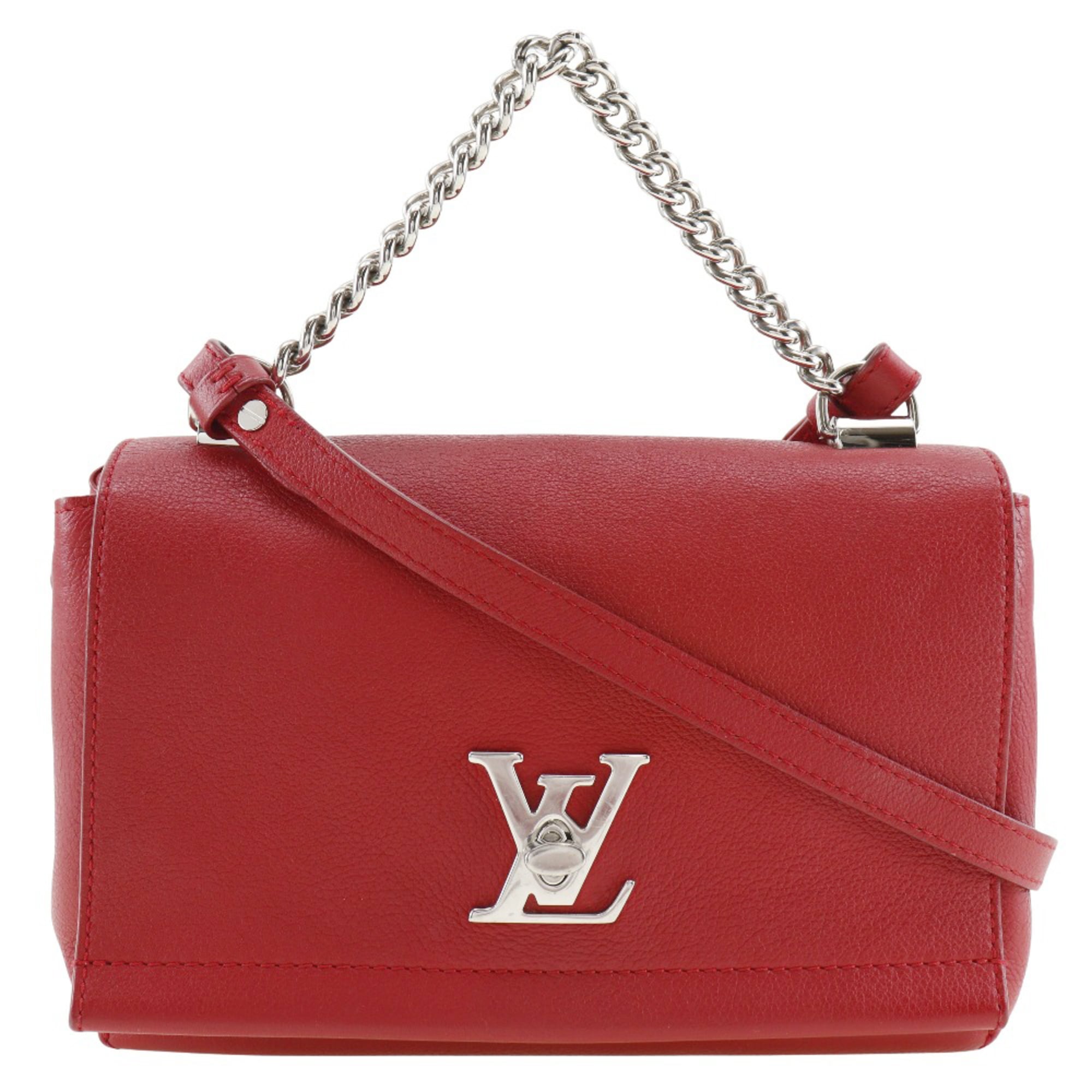 Louis Vuitton Red Color Ruby Leather Shoulder Bag (Pre-Owned)