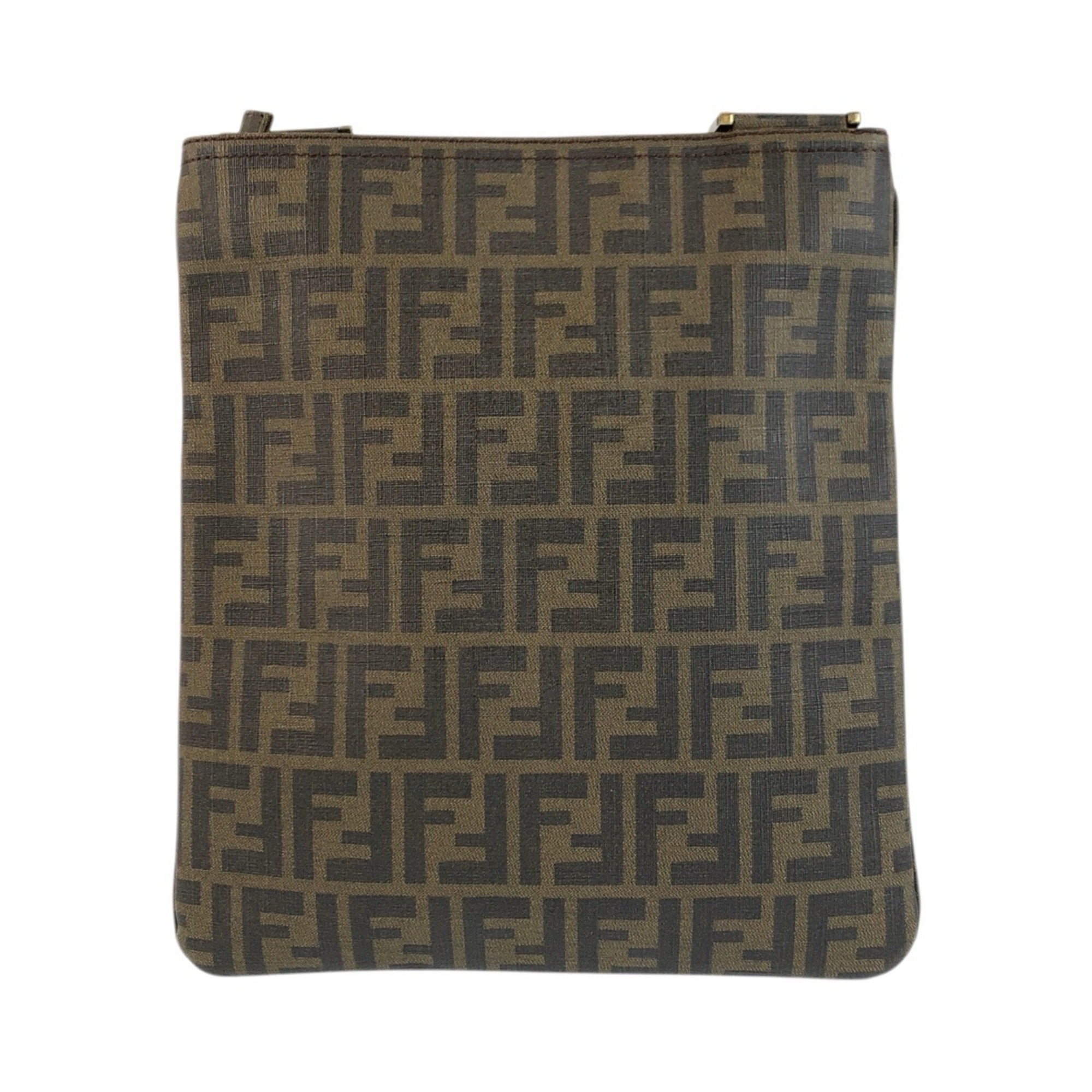 Fendi Brown Pvc Pochette Shoulder Bag (Pre-Owned)