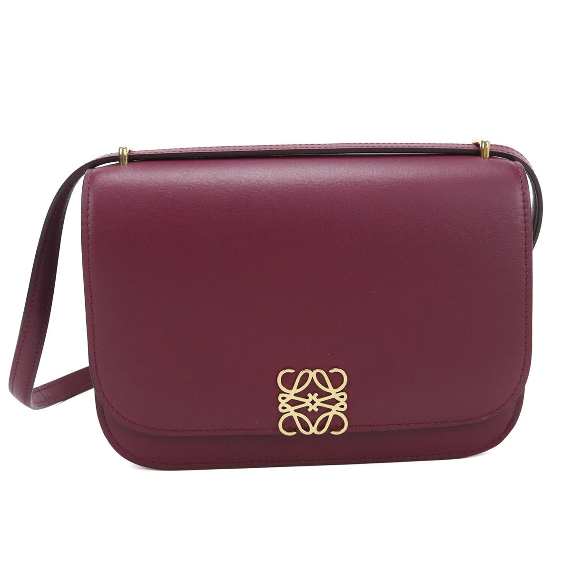Loewe Purple Leather Shoulder Bag (Pre-Owned)