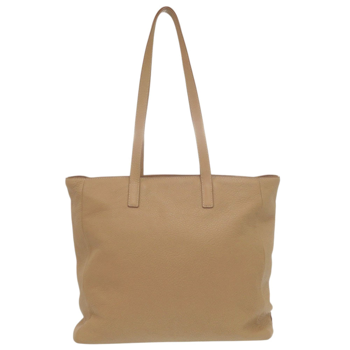 Prada Brown Leather Shoulder Bag Tote Bag (Pre-Owned)