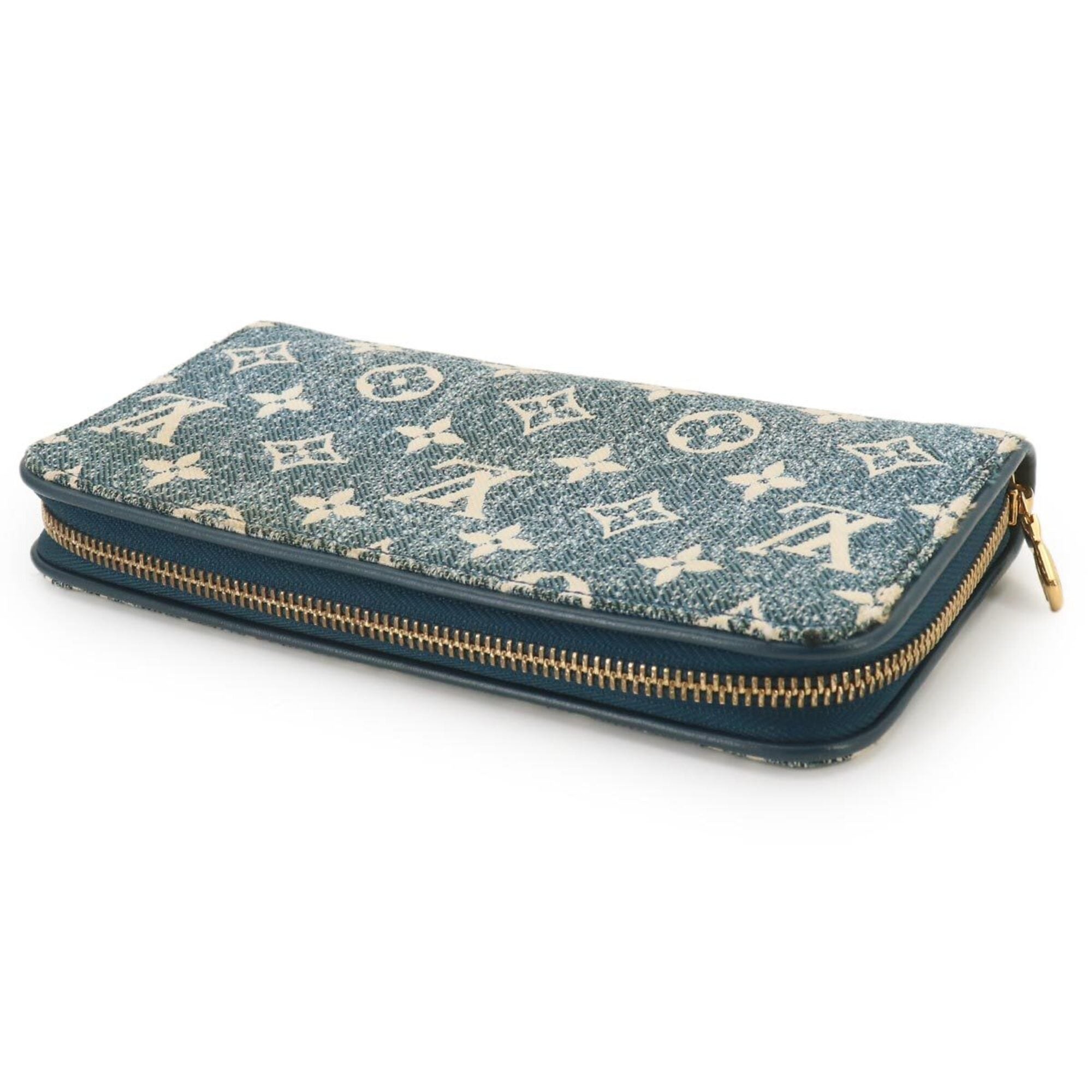 Louis Vuitton Blue Monogram Jacquard Denim Long Wallet (Bi-Fold) (Pre-Owned)