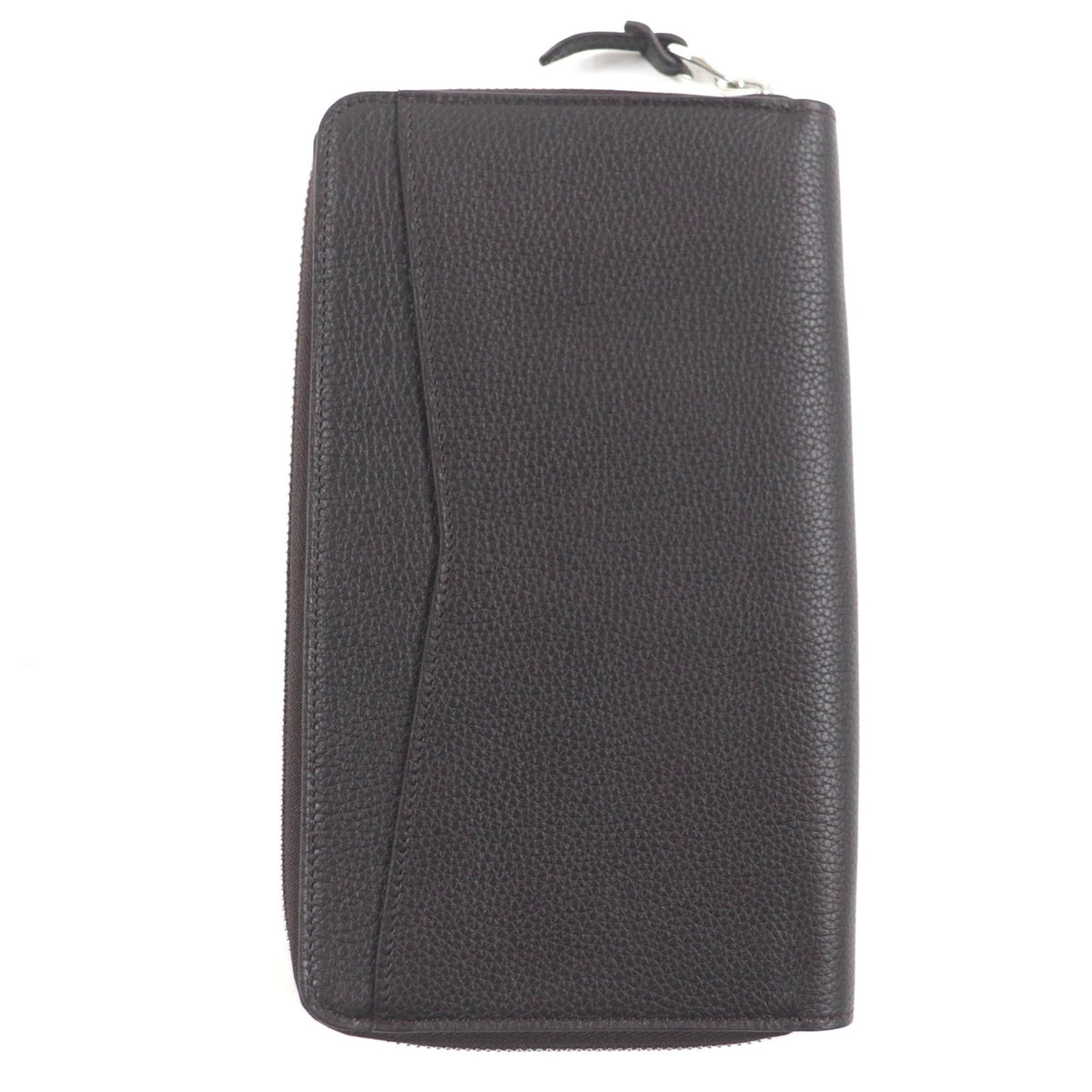Dunhill Dark Brown Leather Long Wallet (Bi-Fold) (Pre-Owned)