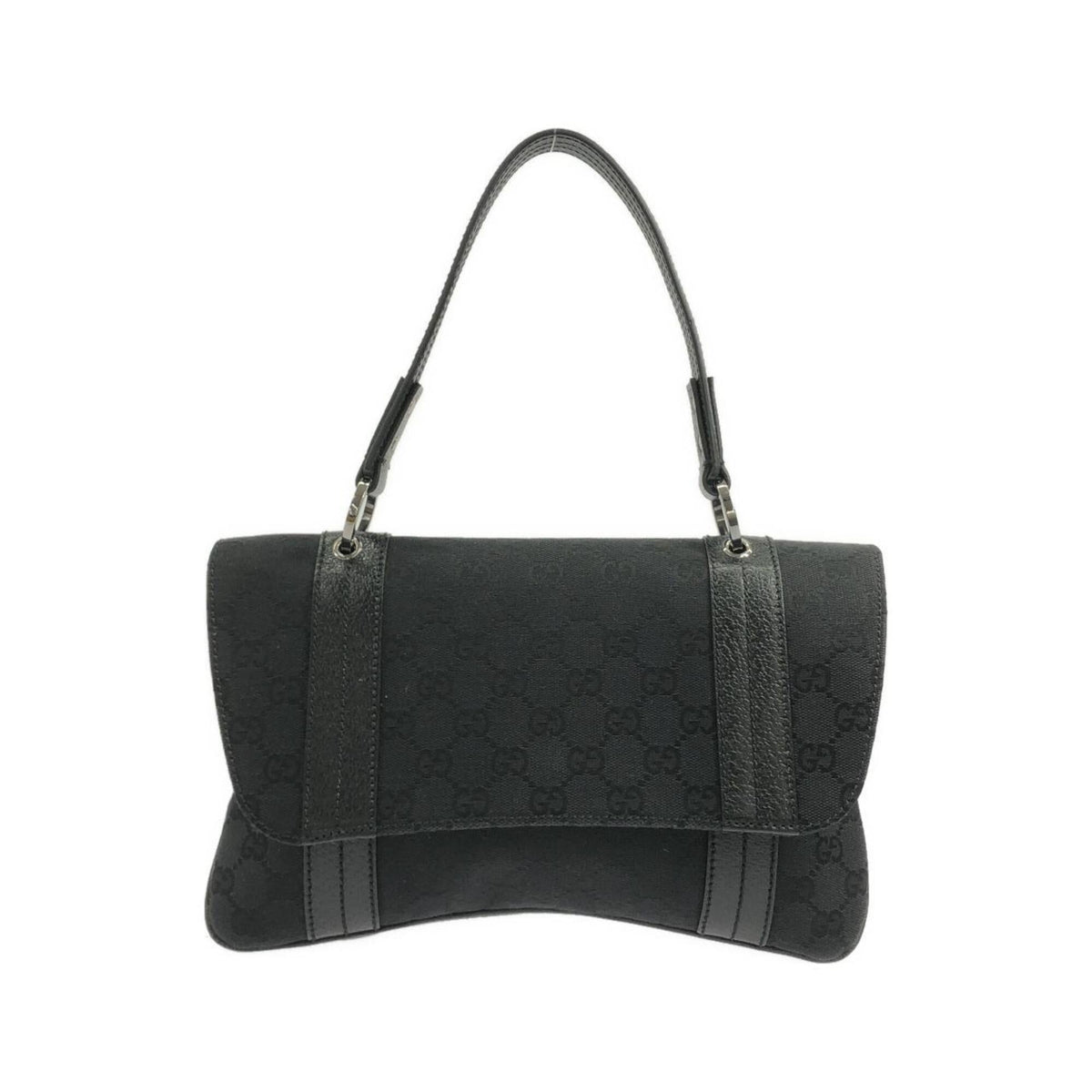 Gucci Black Gg Canvas Handbag (Pre-Owned)