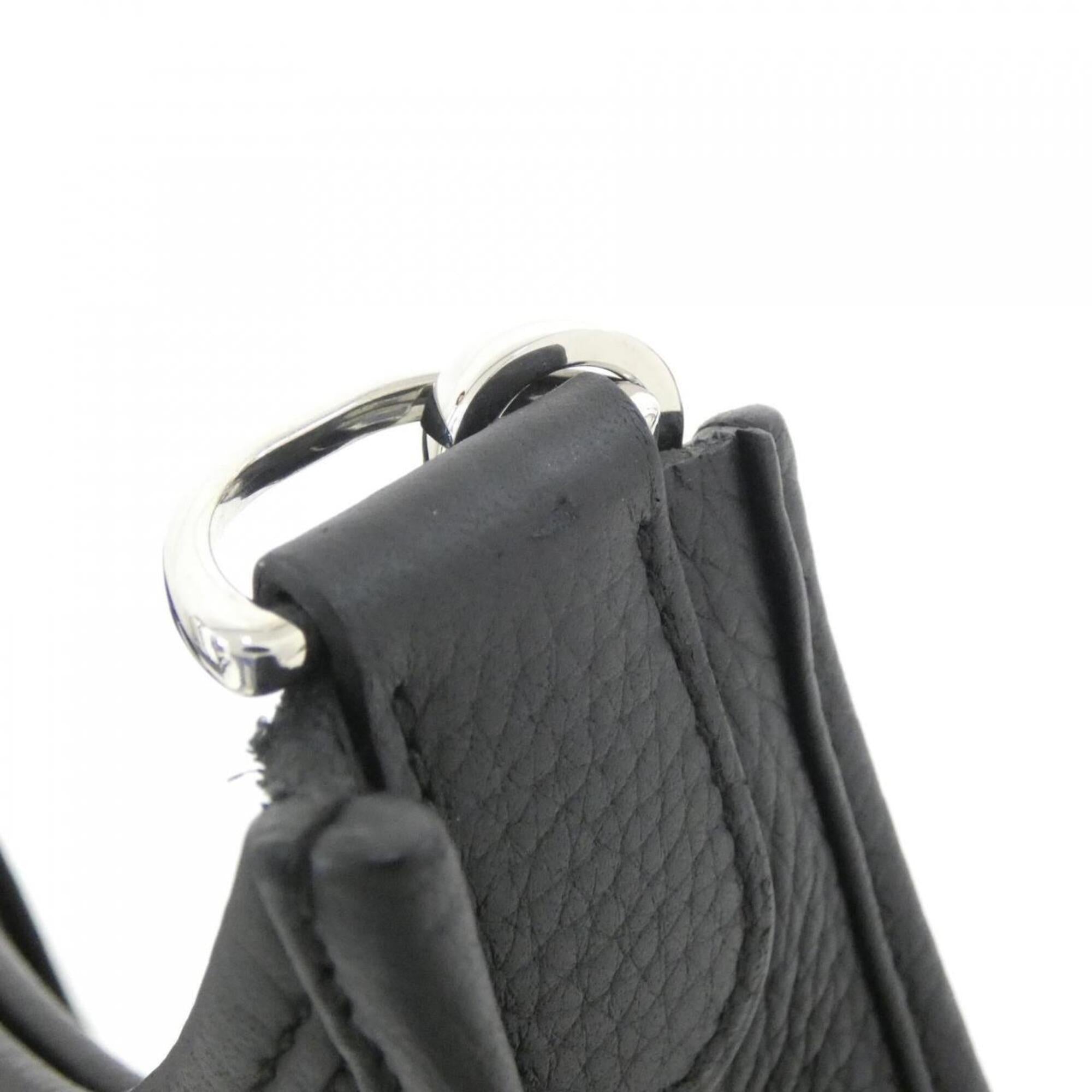Hermes Black Taurillon Clemence Leather Shoulder Bag (Pre-Owned)