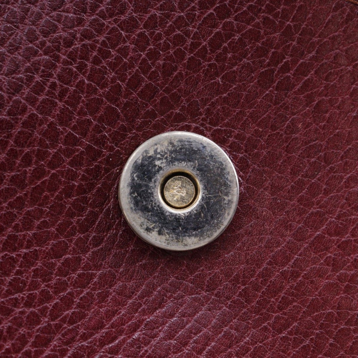 Cartier Bordeaux Leather Shoulder Bag (Pre-Owned)