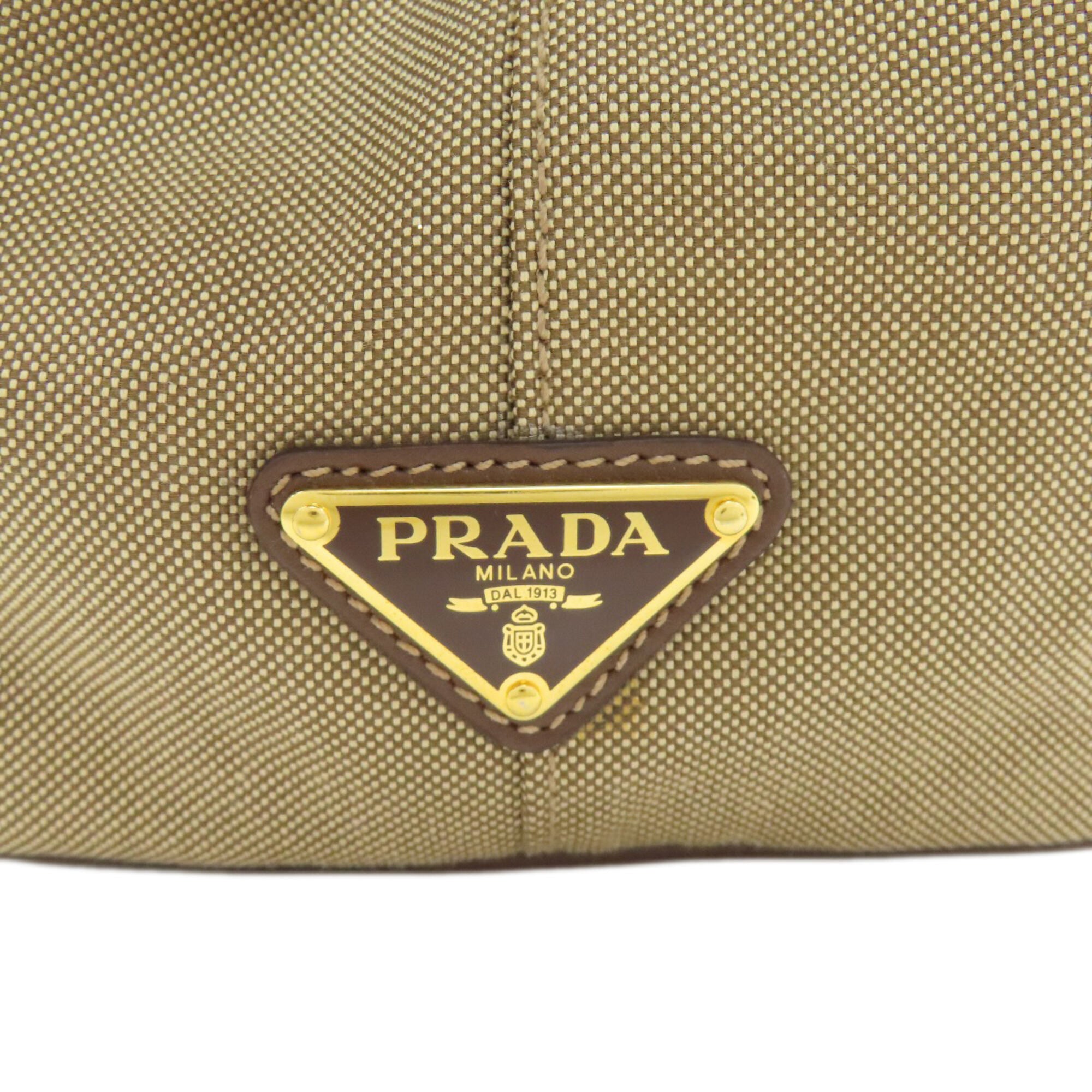 Prada Brown Canvas Handbag (Pre-Owned)