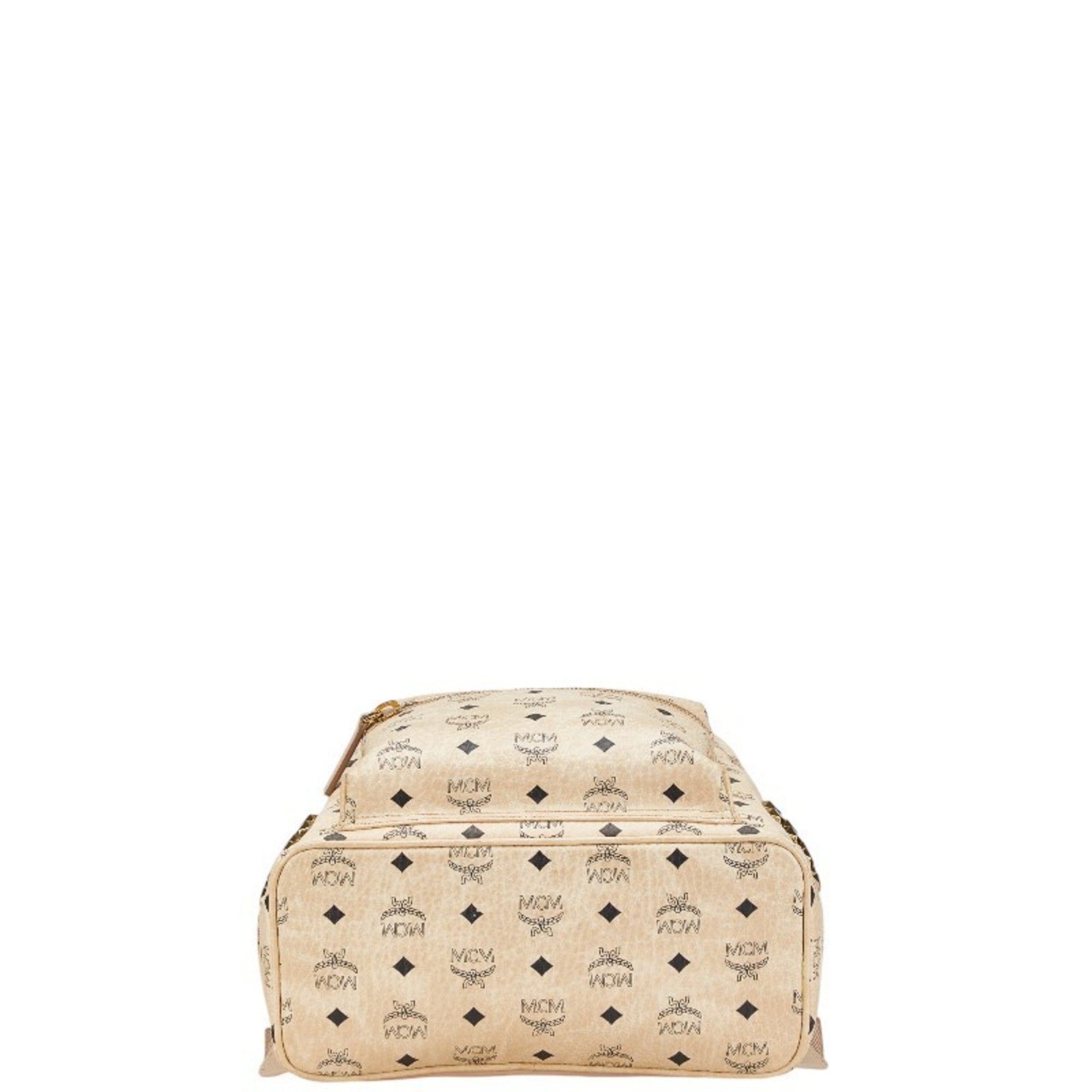 Mcm Beige Pvc Leather Backpack (Pre-Owned)