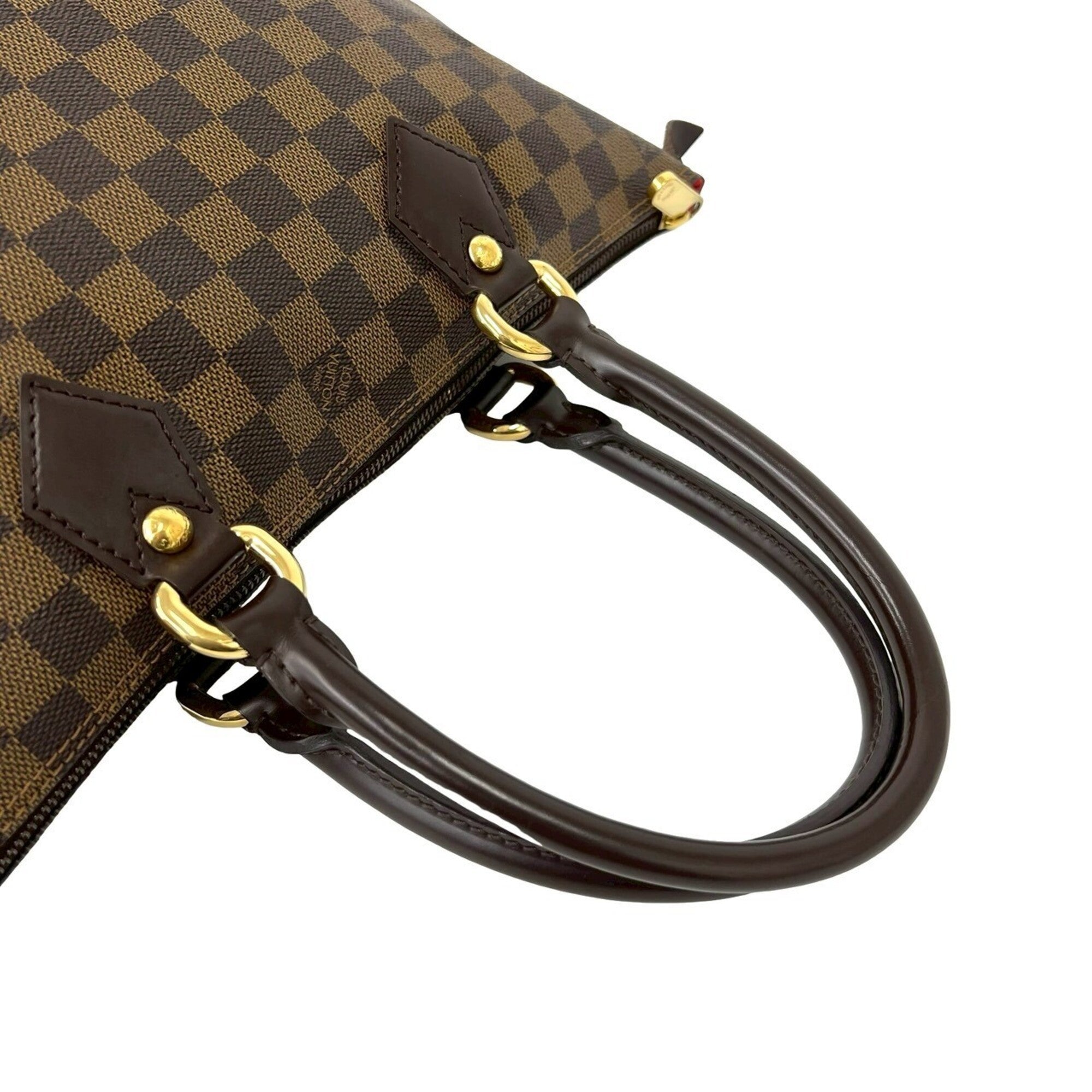 Louis Vuitton Brown Leather Pvc Handbag Tote Bag (Pre-Owned)