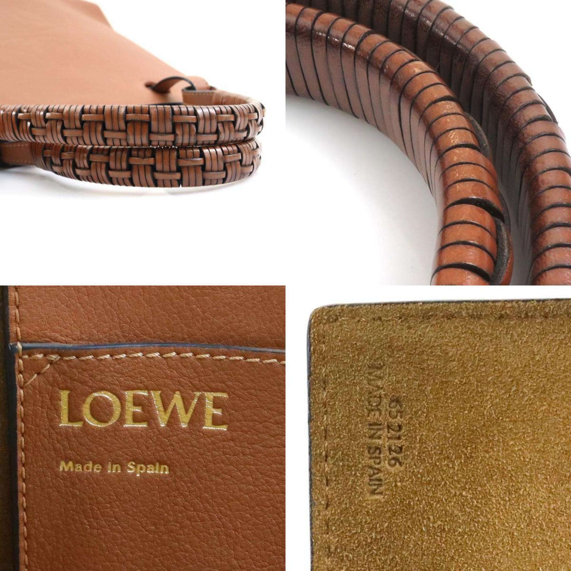 Loewe Brown Leather Handbag Shoulder Bag (Pre-Owned)