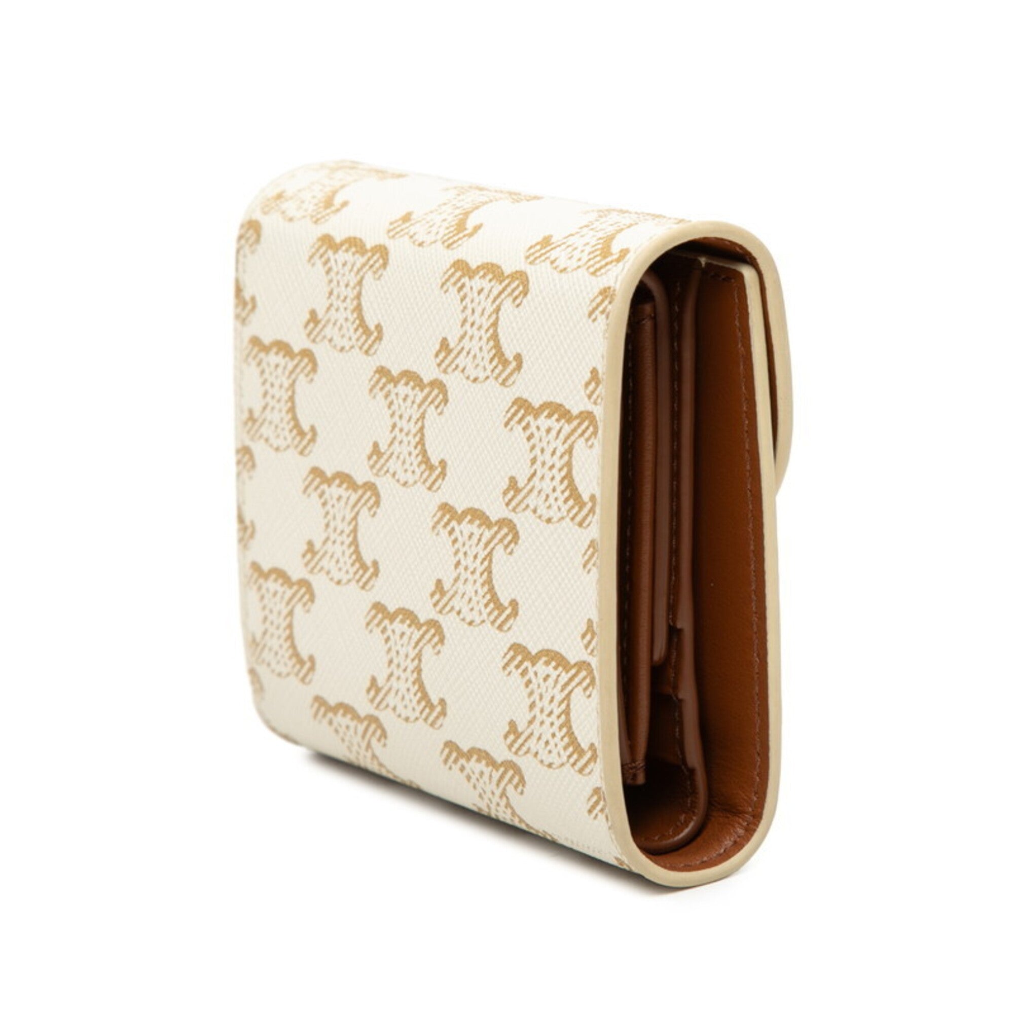 Celine Ivory Pvc Leather Wallet (Tri-Fold) (Pre-Owned)