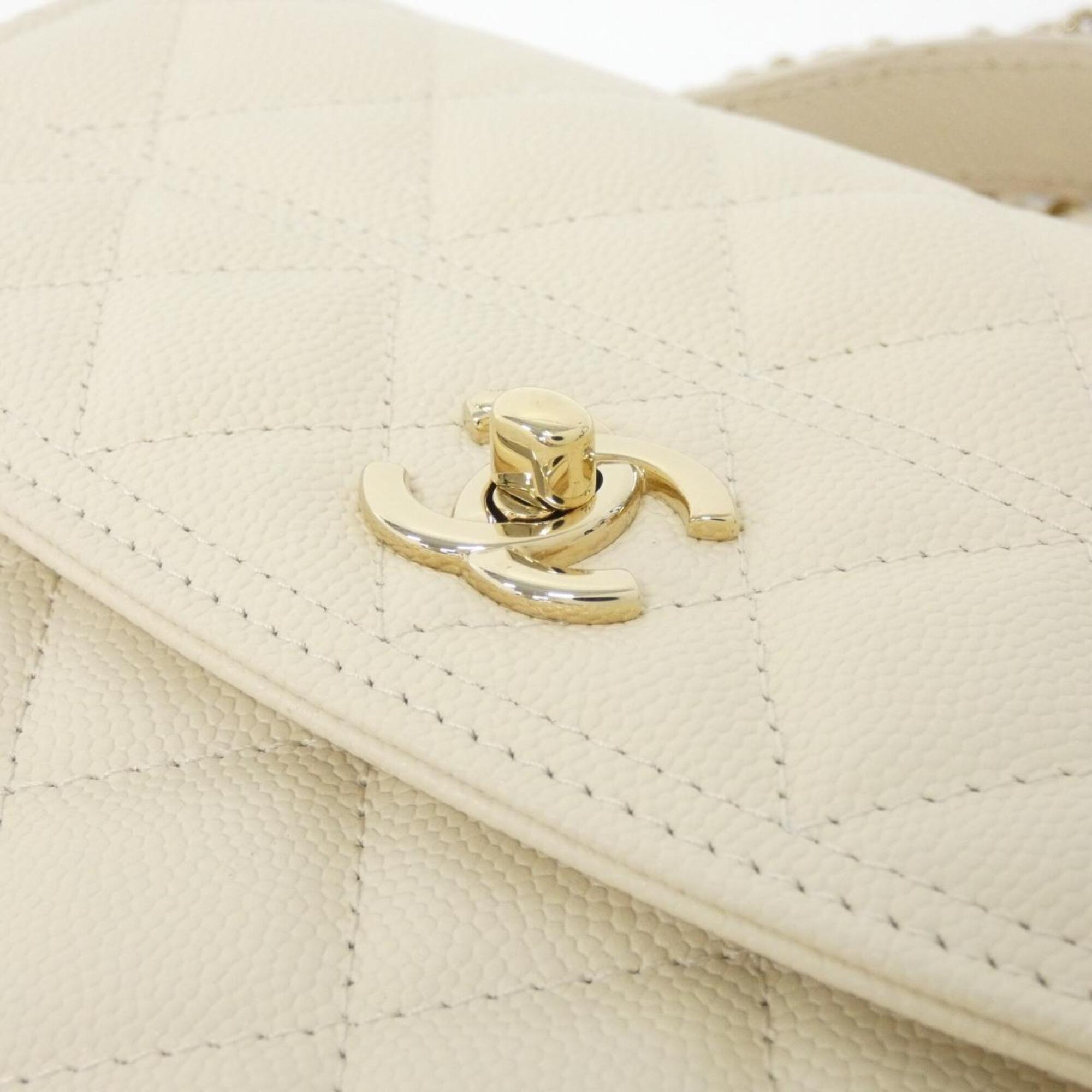 Chanel Ivory Grained Calfskin Backpack (Pre-Owned)