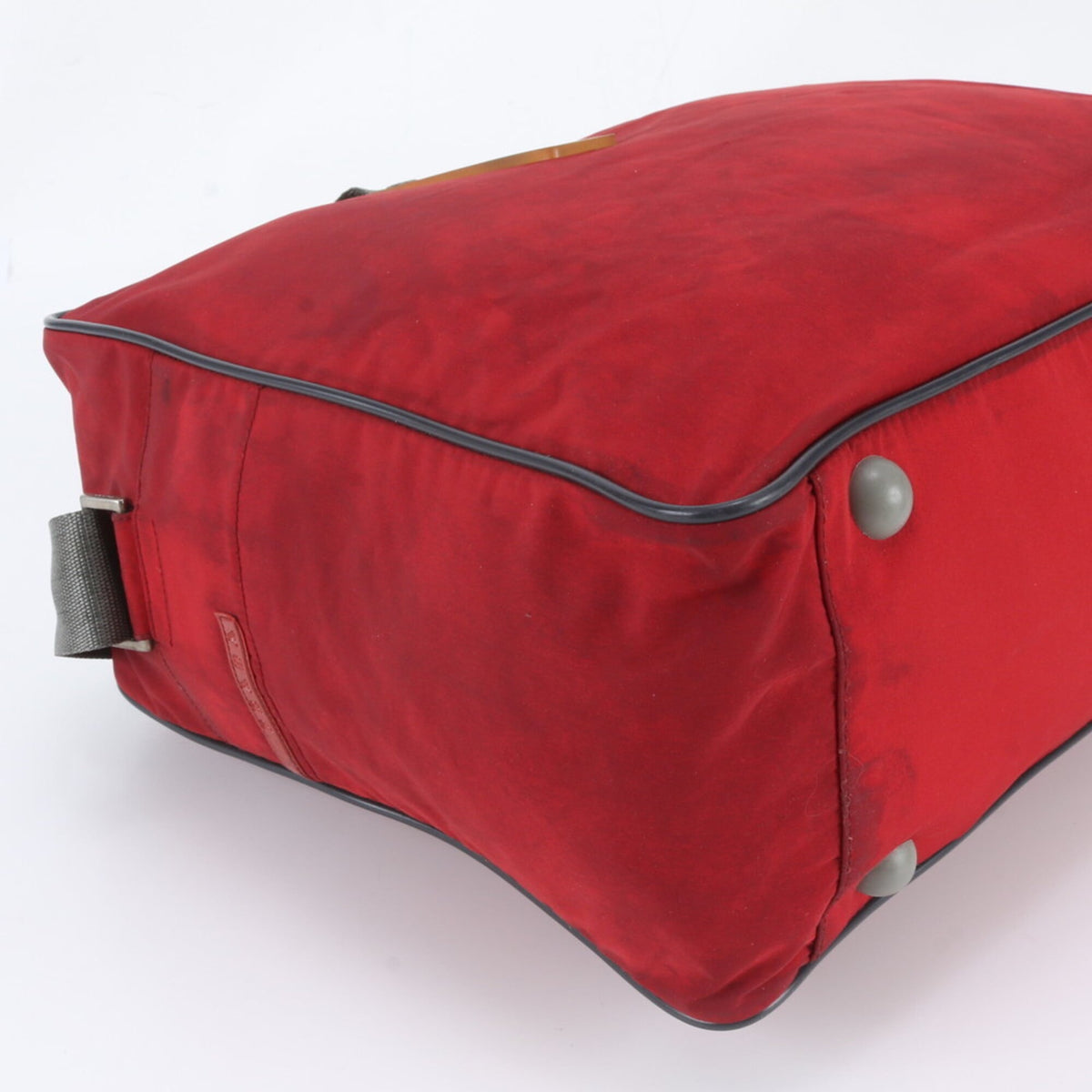 Pradasports Red Color Boston Bag Shoulder Bag Tote Bag (Pre-Owned)