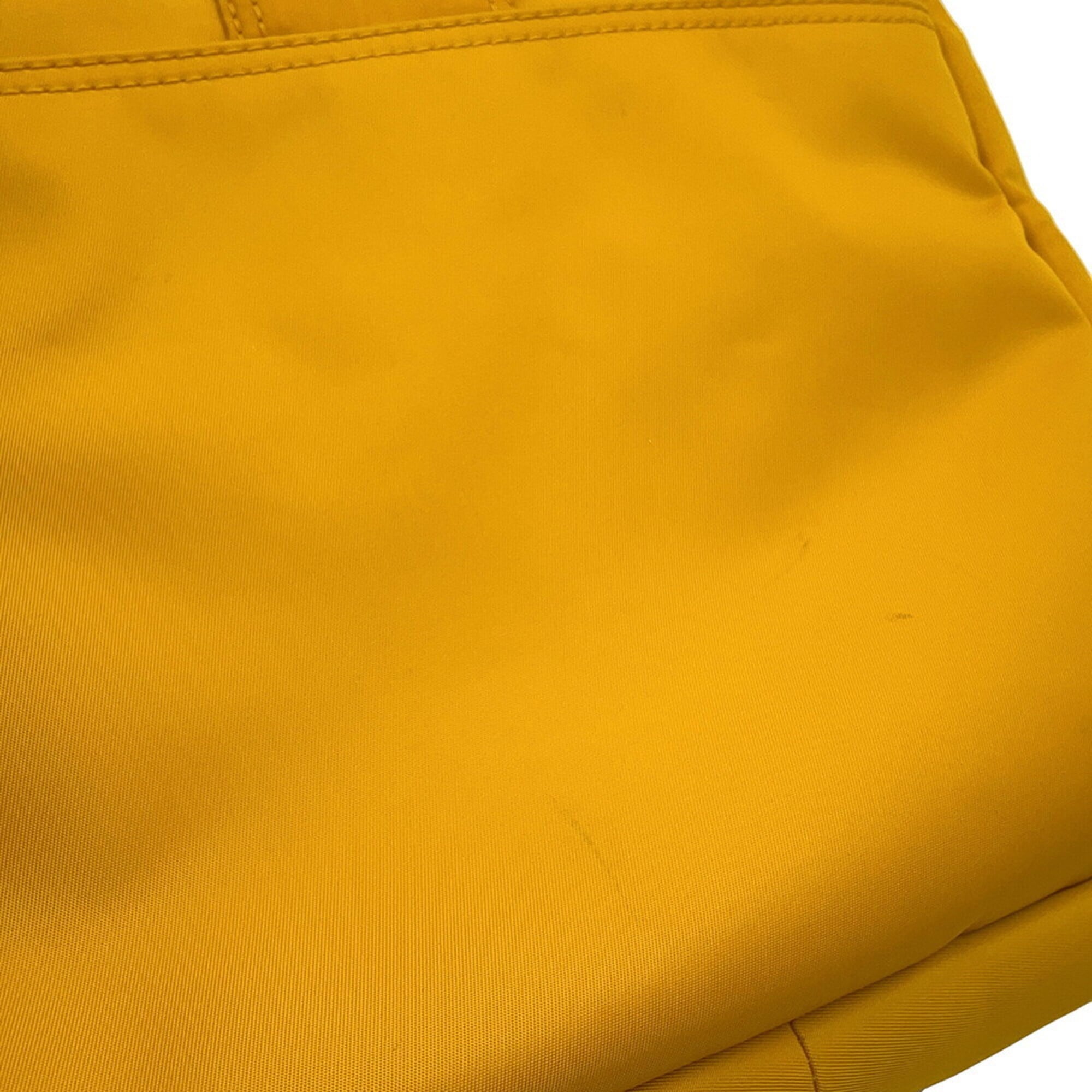 Fendi Yellow Nylon Shoulder Bag (Pre-Owned)