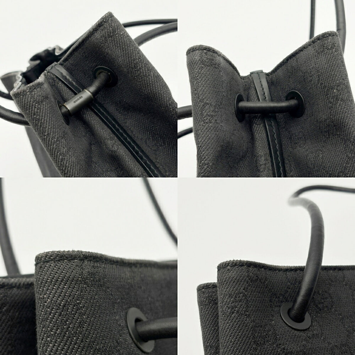 Gucci Black Gg Canvas Shoulder Bag Tote Bag (Pre-Owned)